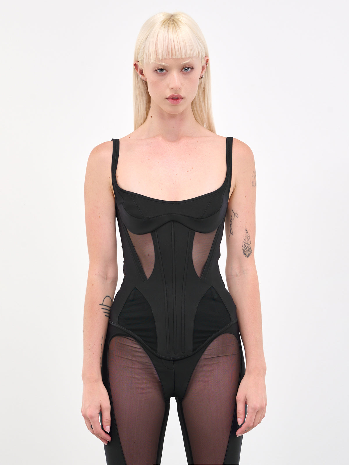 MUGLER Bonded Illusion Corset | H.Lorenzo - front