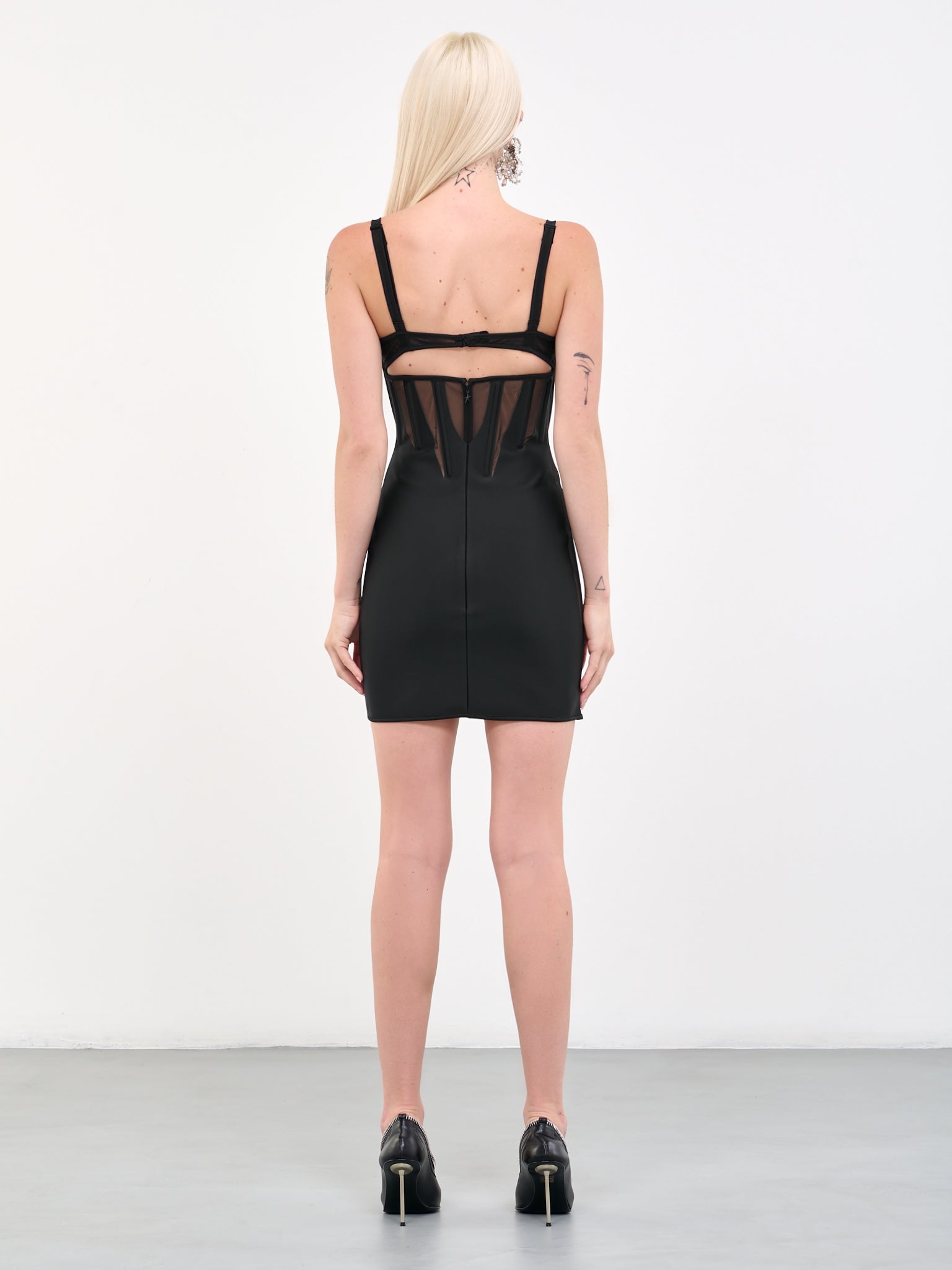 mugler black mini dress Mugler H&M Wool Mini Dress Black - SS23