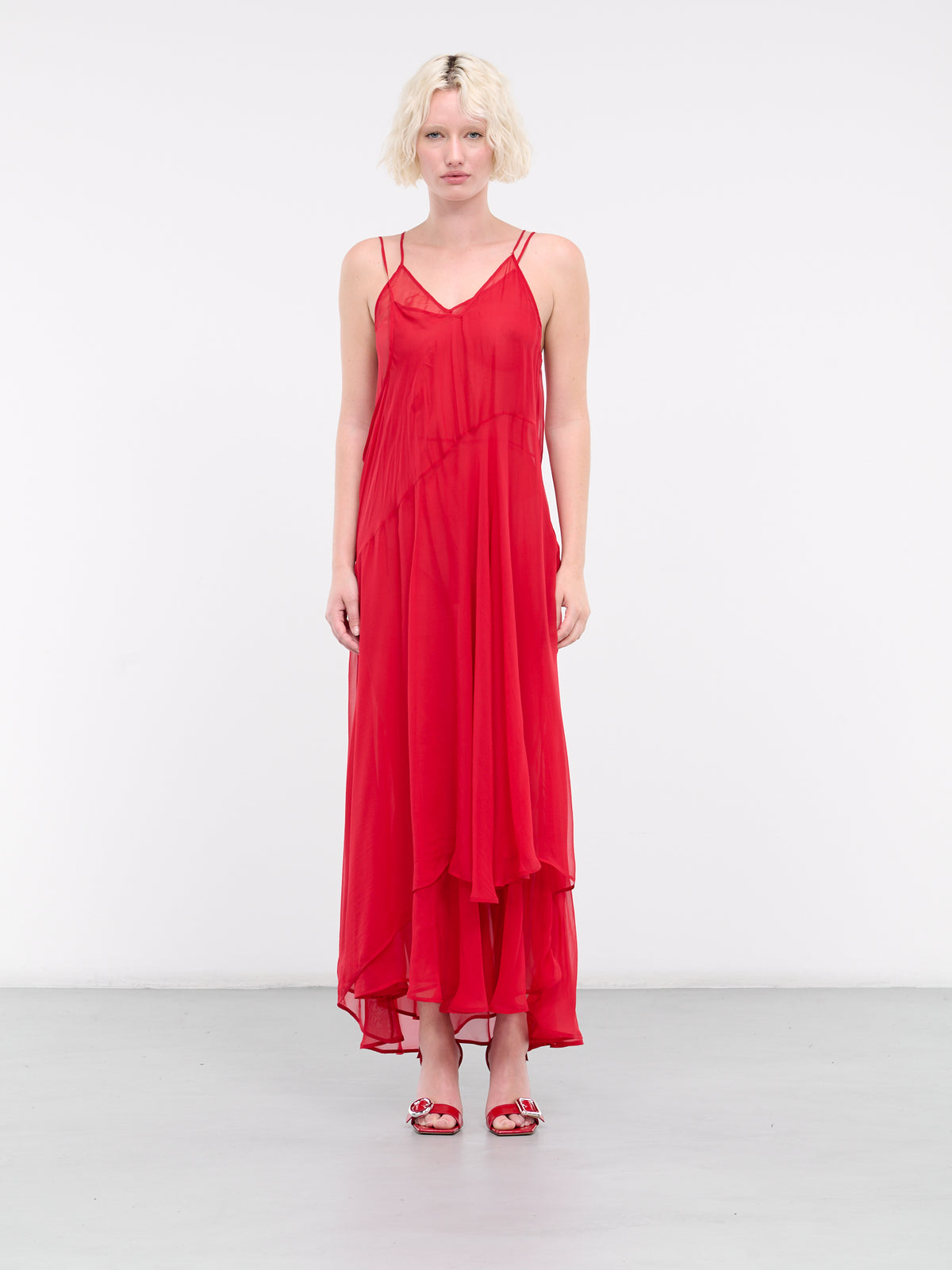 Pina Double Silk Dress (S1WDR03-RED)