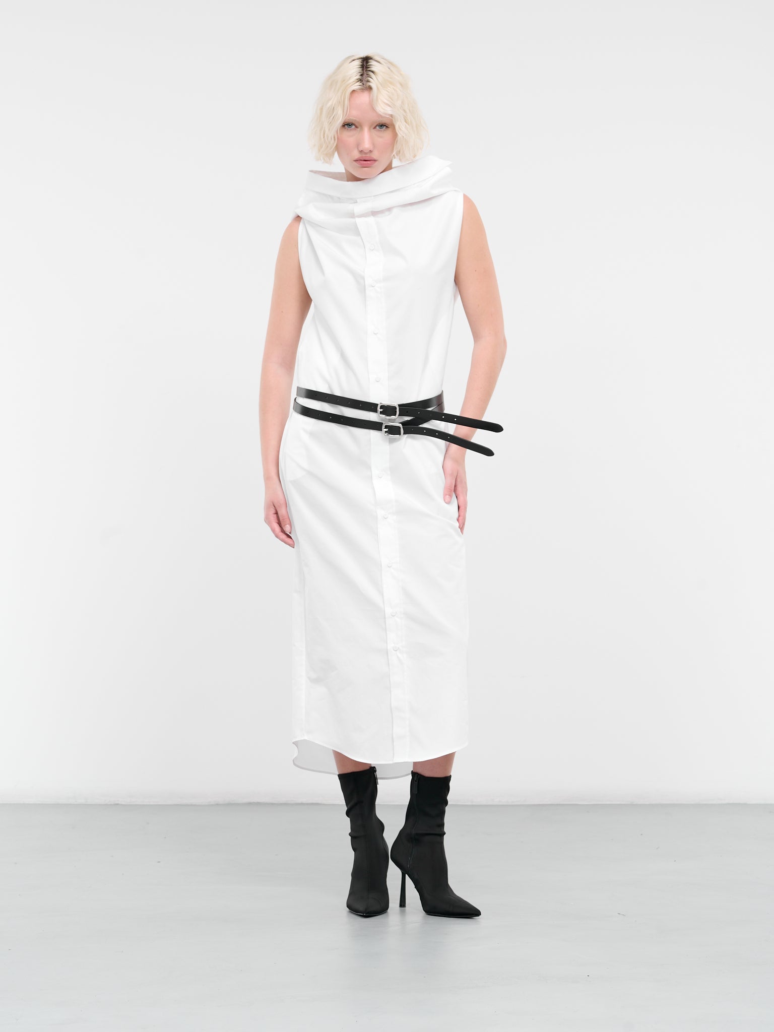 Shirt Skirt Dress (S1WDR06-WHITE)