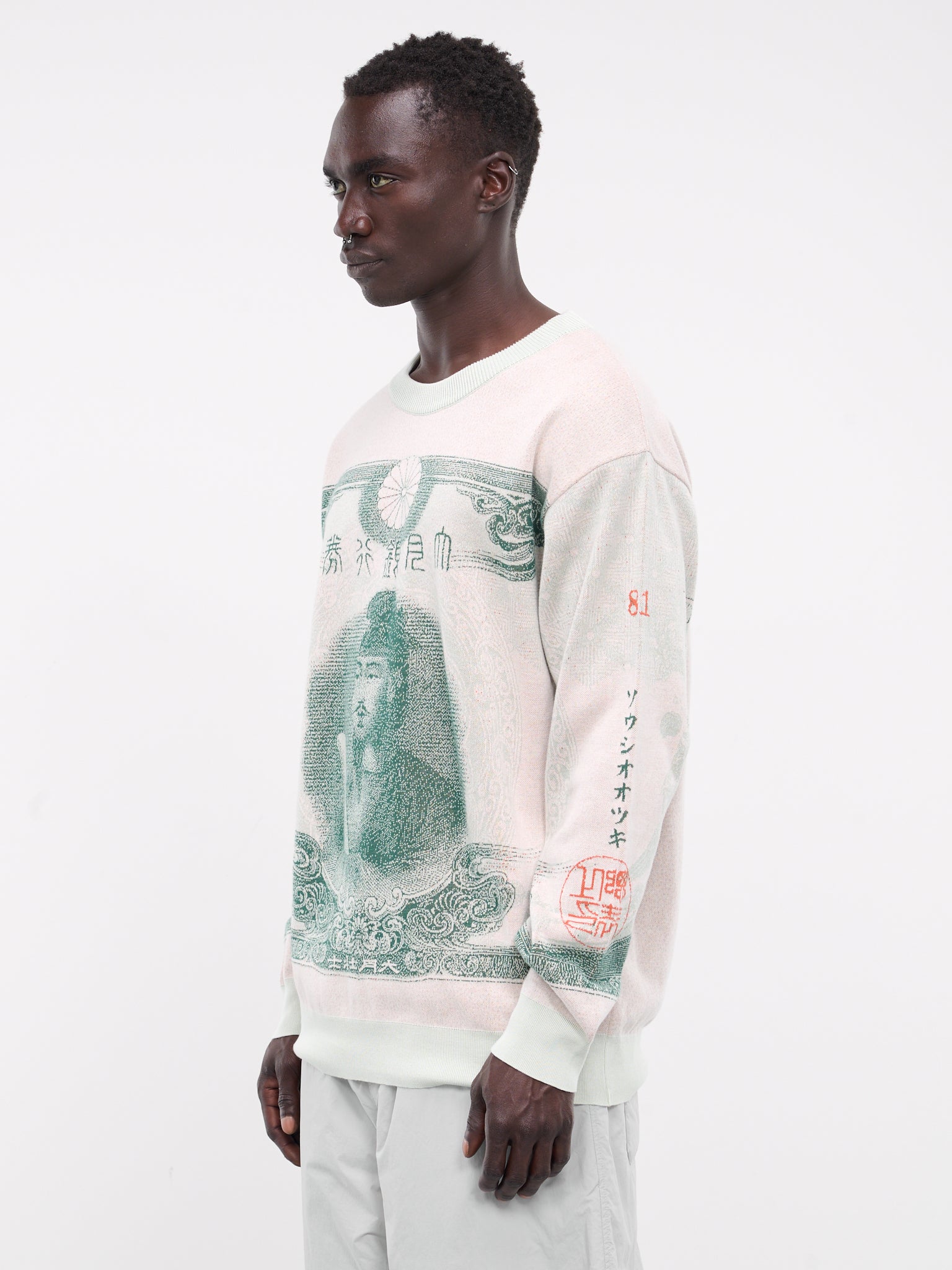 Graphic Knit Crewneck (S23AW17KNT-IVORY)