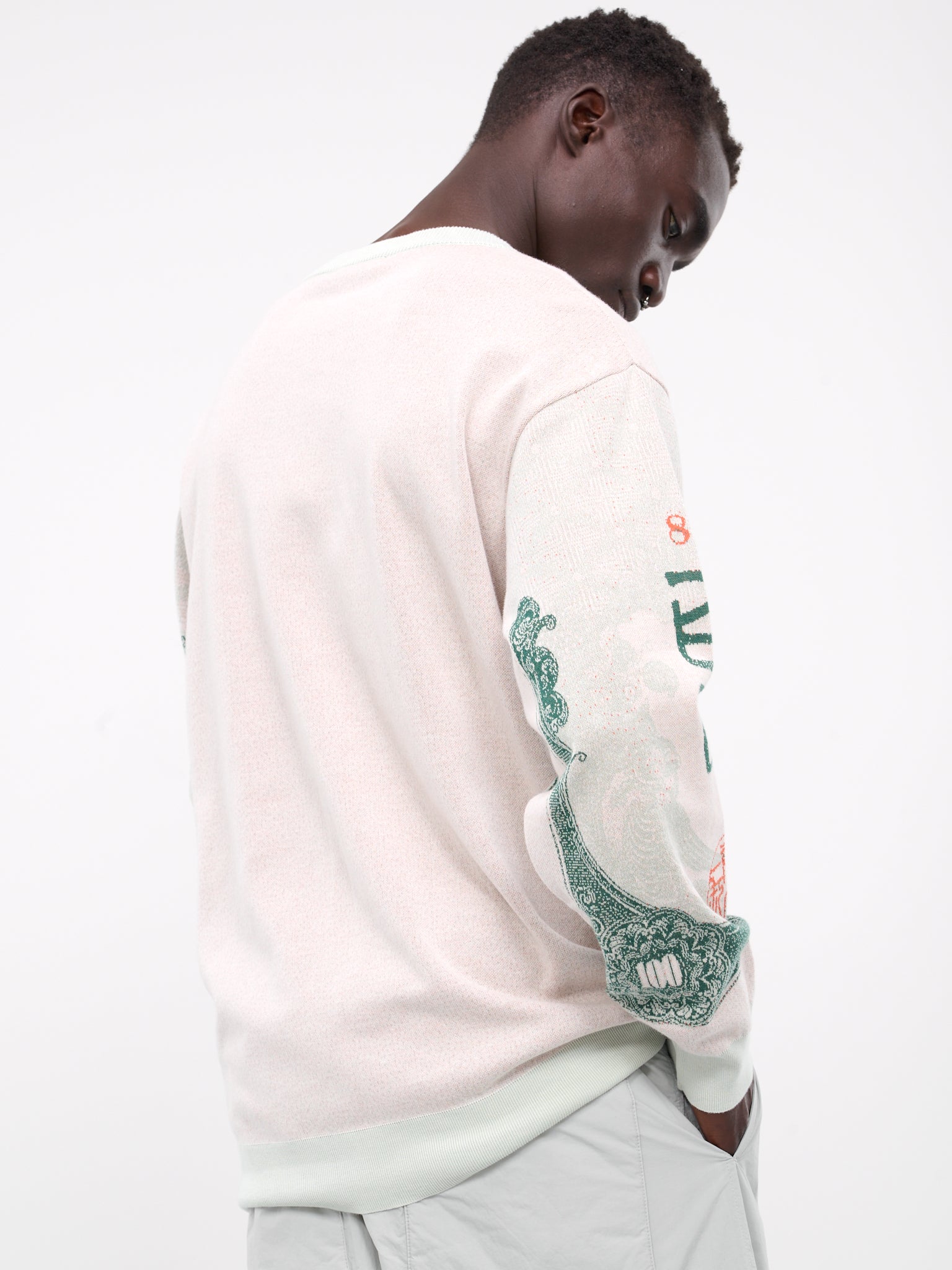 Graphic Knit Crewneck (S23AW17KNT-IVORY)