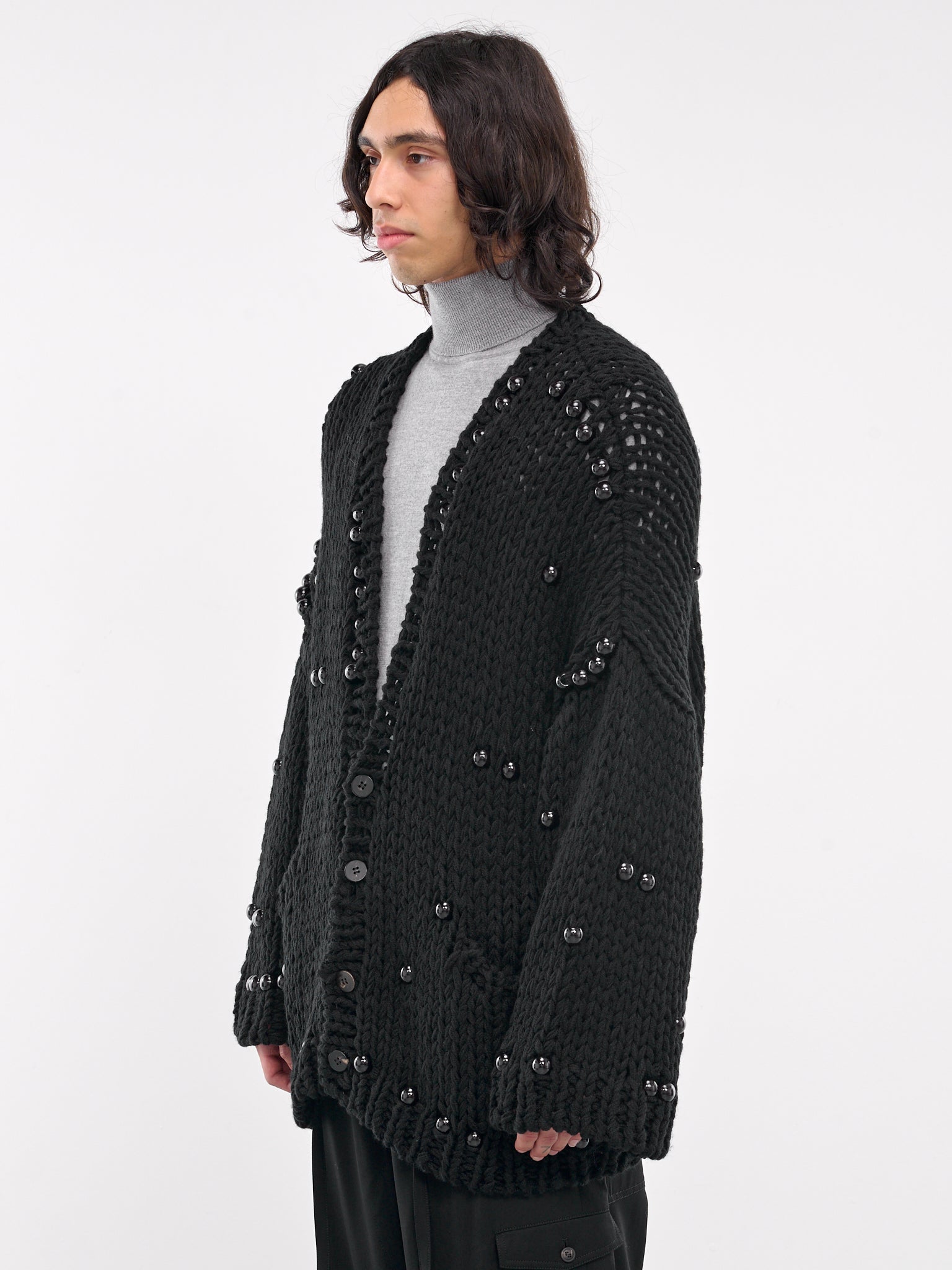 Beaded Knit Cardigan (S24AW20KNT-BLACK)