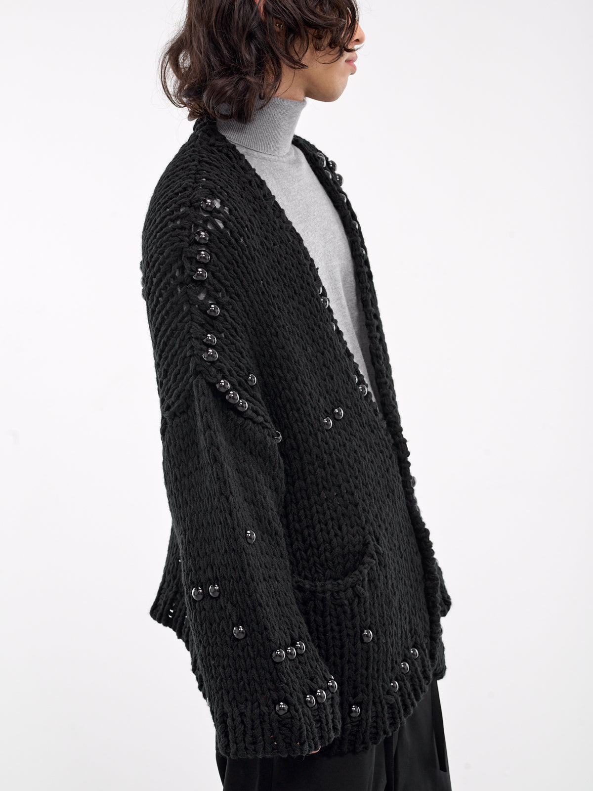 Beaded Knit Cardigan (S24AW20KNT-BLACK)