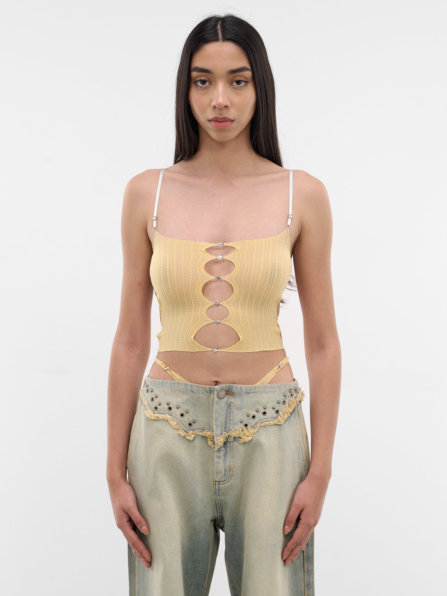 Butter Sheer String Tank Top (S25SF01BU-BUTTER)