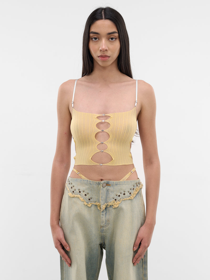 Butter Sheer String Tank Top (S25SF01BU-BUTTER)