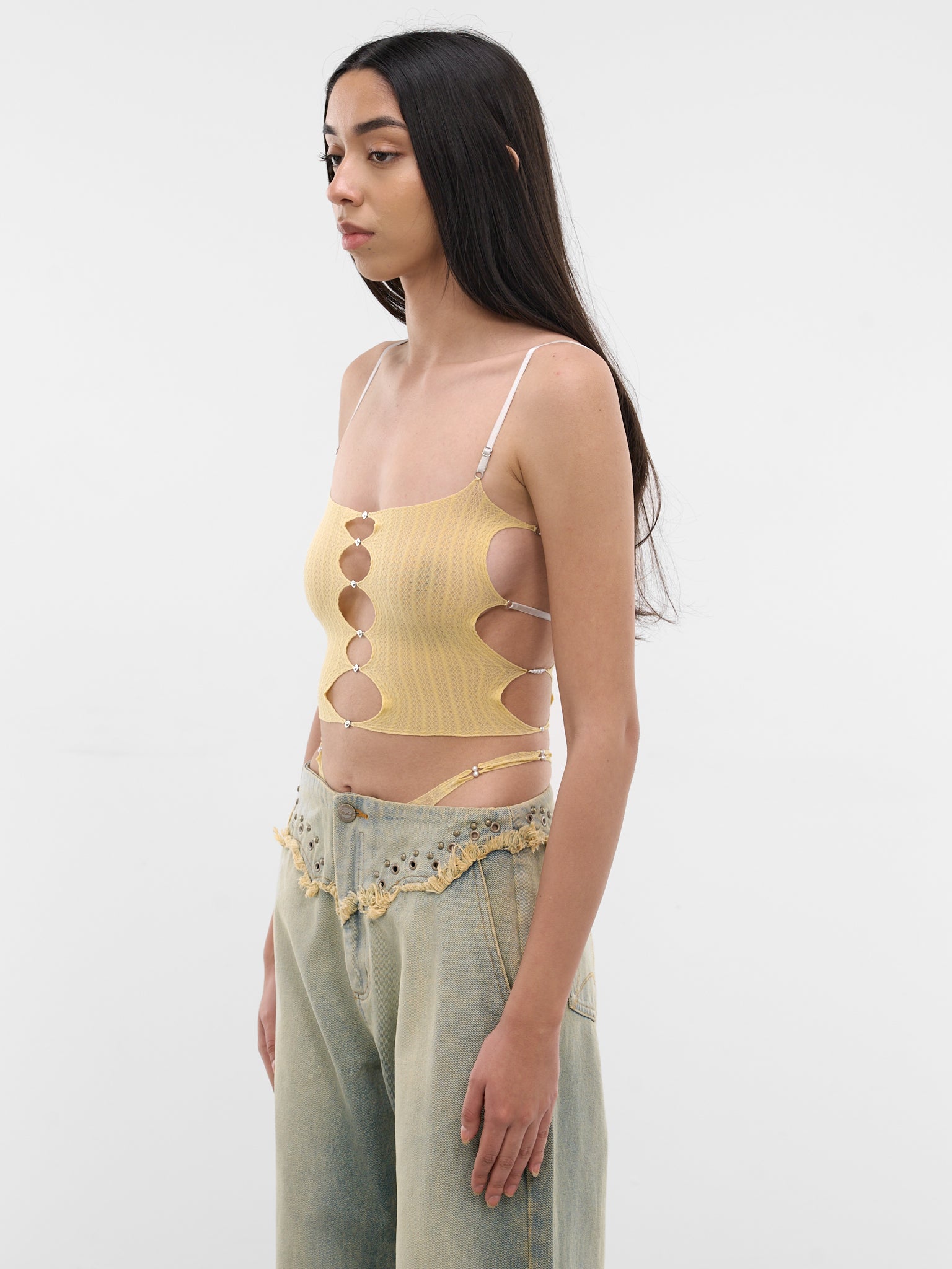 Butter Sheer String Tank Top (S25SF01BU-BUTTER)