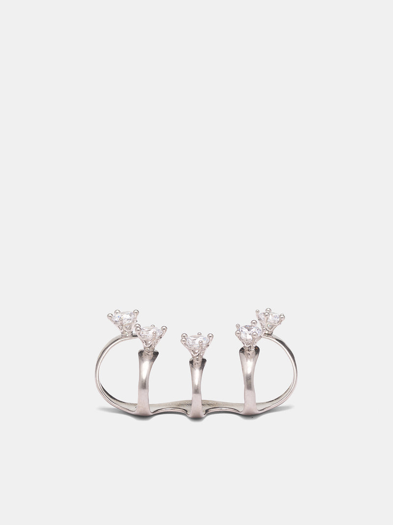 Diamanti Armor Hand Rhodium Bracelet (S26-WR003-S-SILVER)