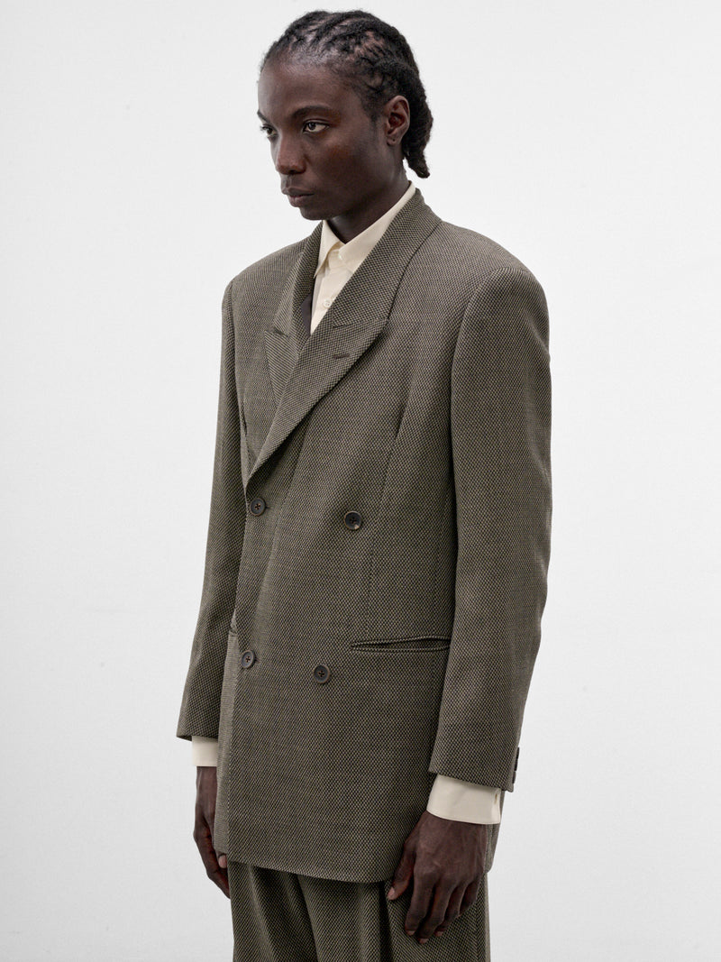 Gray Wool Inside Lapel Blazer (S26AW10JKT-DOBBY-GREY)