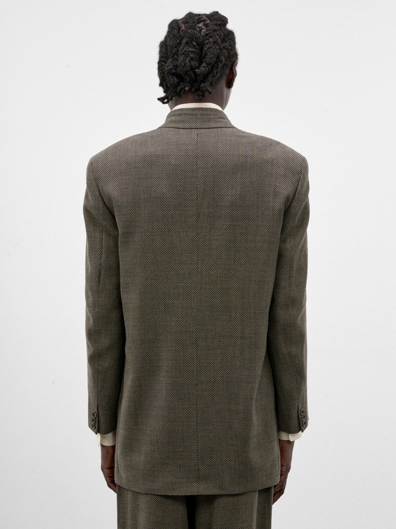 Gray Wool Inside Lapel Blazer (S26AW10JKT-DOBBY-GREY)