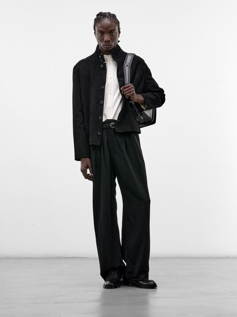 White Curtain-Waist Jumpsuit (S26AW14JS-WHITE-BLACK)