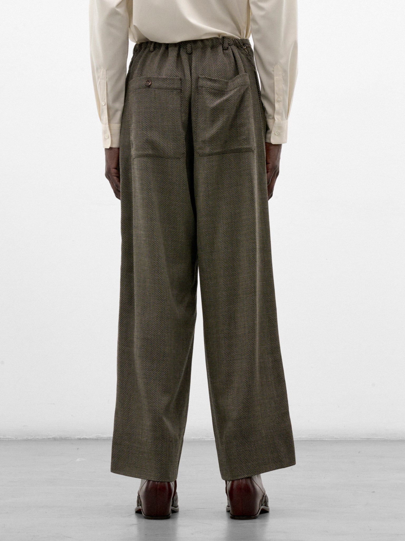 Gray Wool Judo Trousers (S26AW17PT-W-DOBBY-GREY)