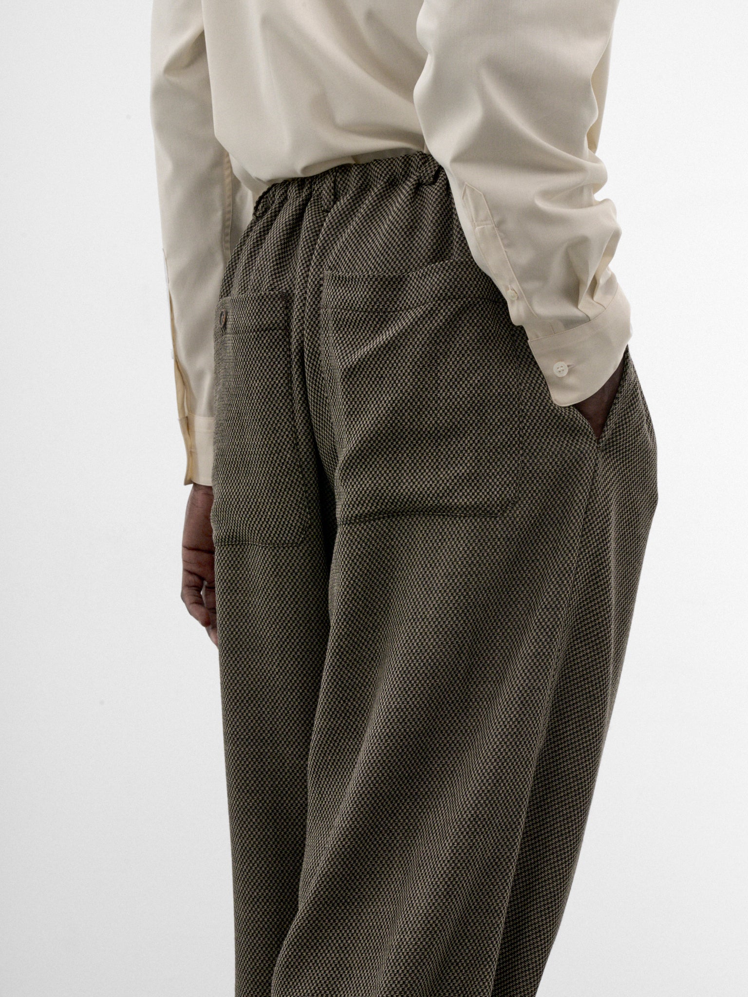 Gray Wool Judo Trousers (S26AW17PT-W-DOBBY-GREY)