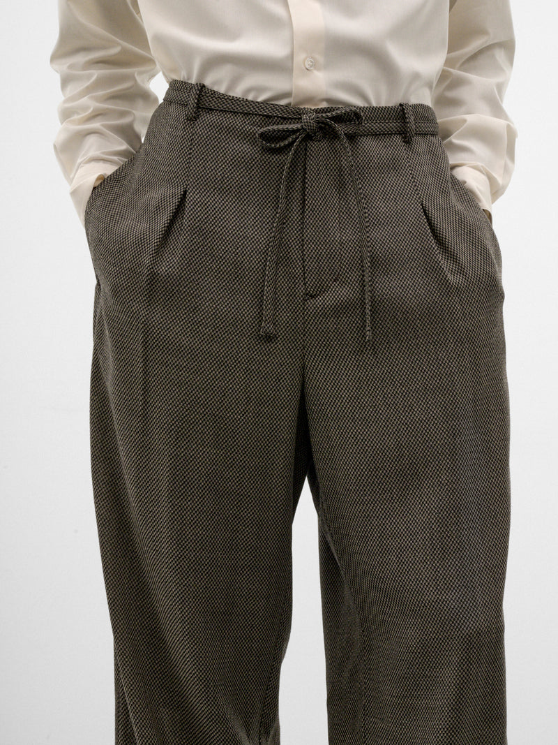 Gray Wool Judo Trousers (S26AW17PT-W-DOBBY-GREY)