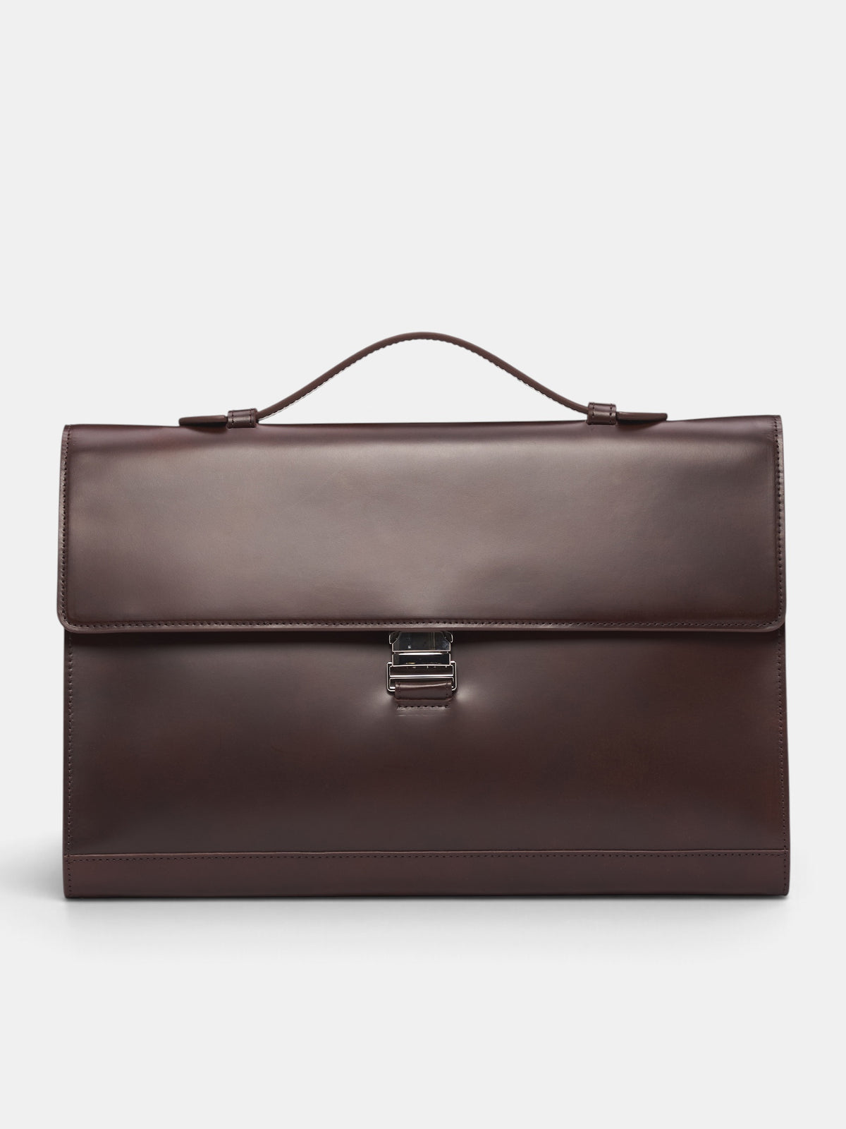 Brown Leather Briefcase Bag (S26AW35BG-BROWN)