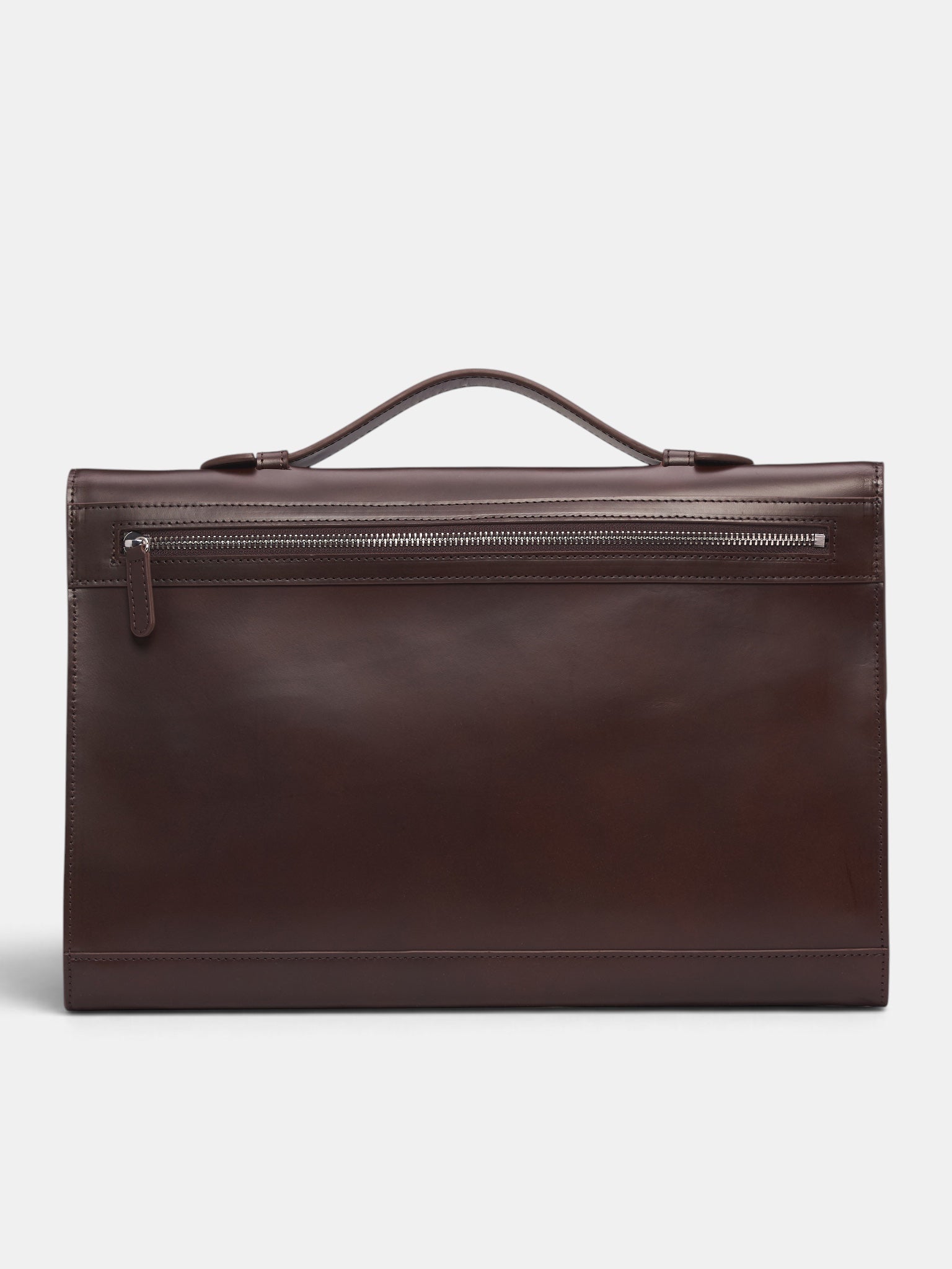 Brown Leather Briefcase Bag (S26AW35BG-BROWN)