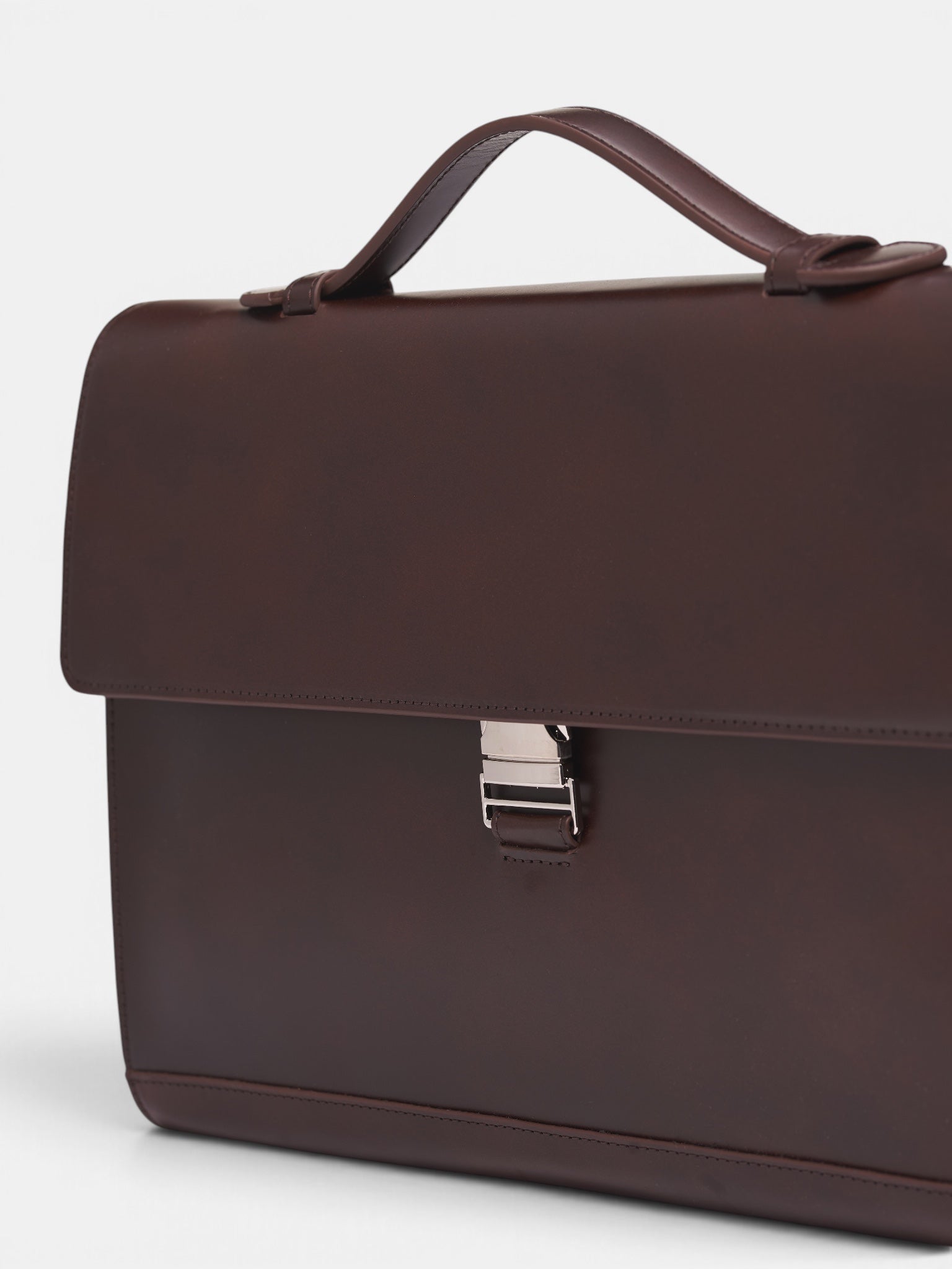 Brown Leather Briefcase Bag (S26AW35BG-BROWN)