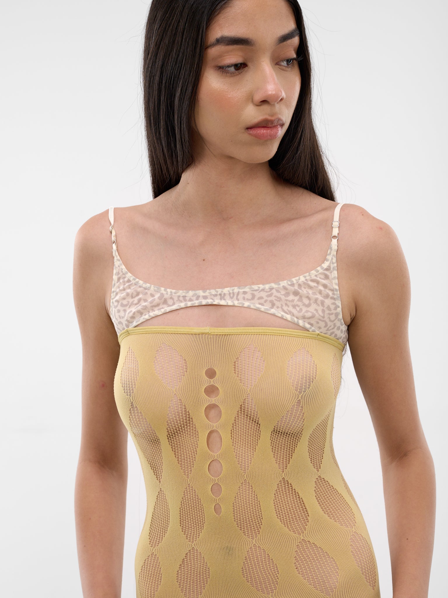 Butter Leopard Combo Mesh Bodysuit (S26CB01BU-BUTTER)