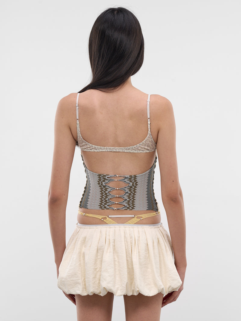 Bone Leopard Cut-Out Tank Top (S26CB02BO-BONE)