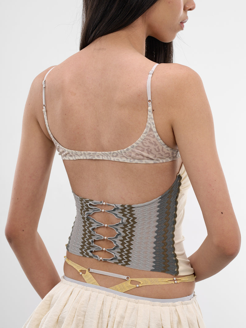 Bone Leopard Cut-Out Tank Top (S26CB02BO-BONE)