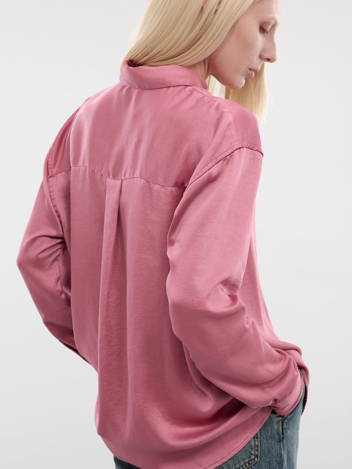 AVAVAV Pink Satin Embroidered Shirt | H.Lorenzo - detail 2