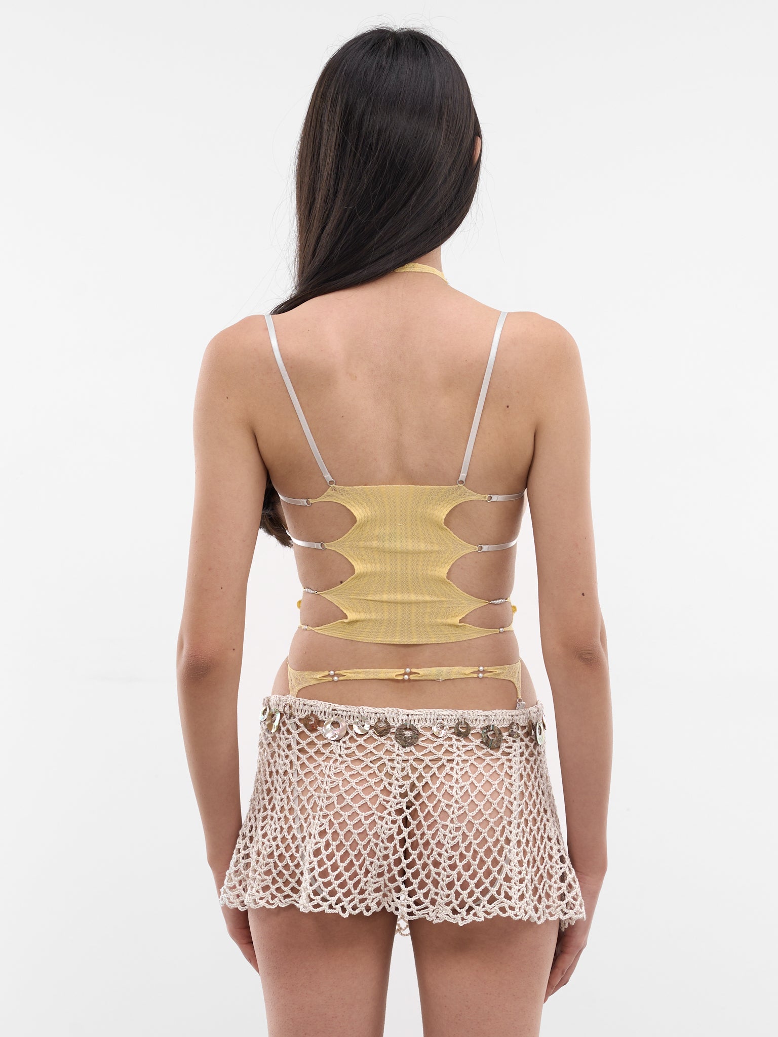 Butter Sheer G-String Body Harness (S26SF02BU-BUTTER)