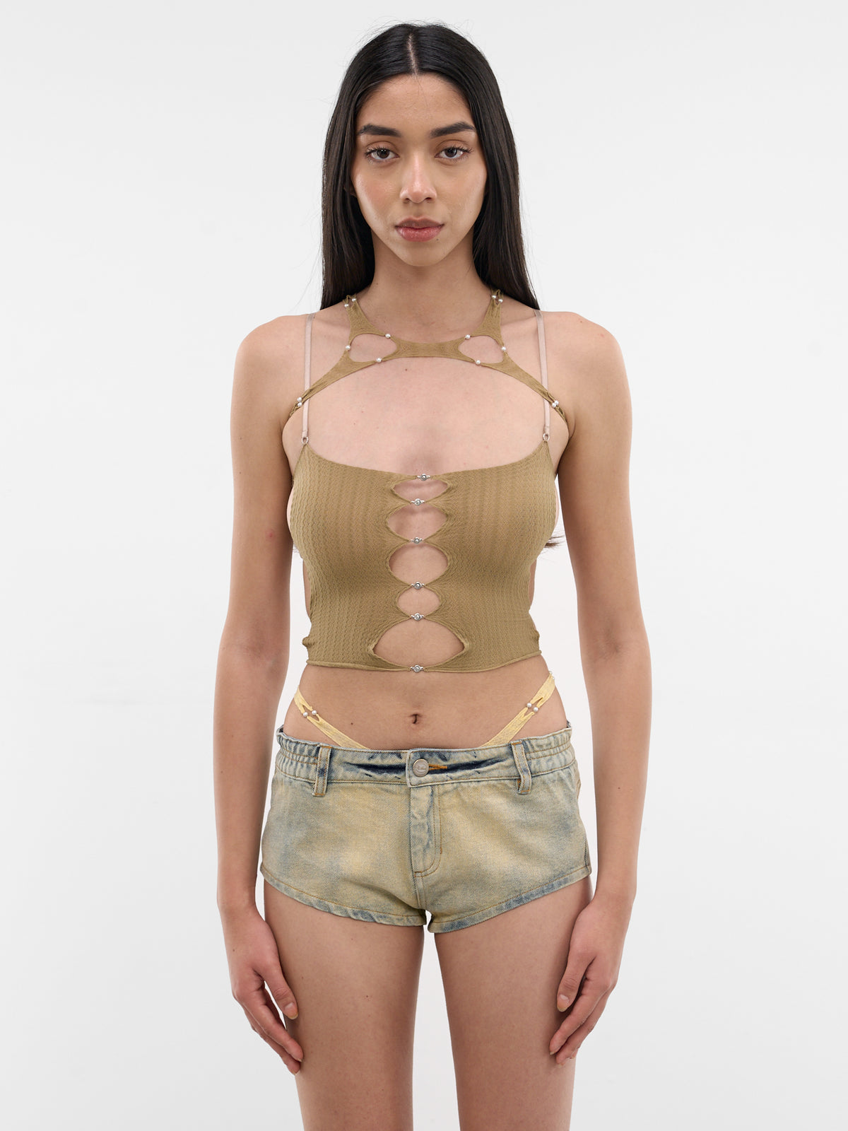 Coffee Sheer Shoulder Harness (S26SF03CO-COFFEE)