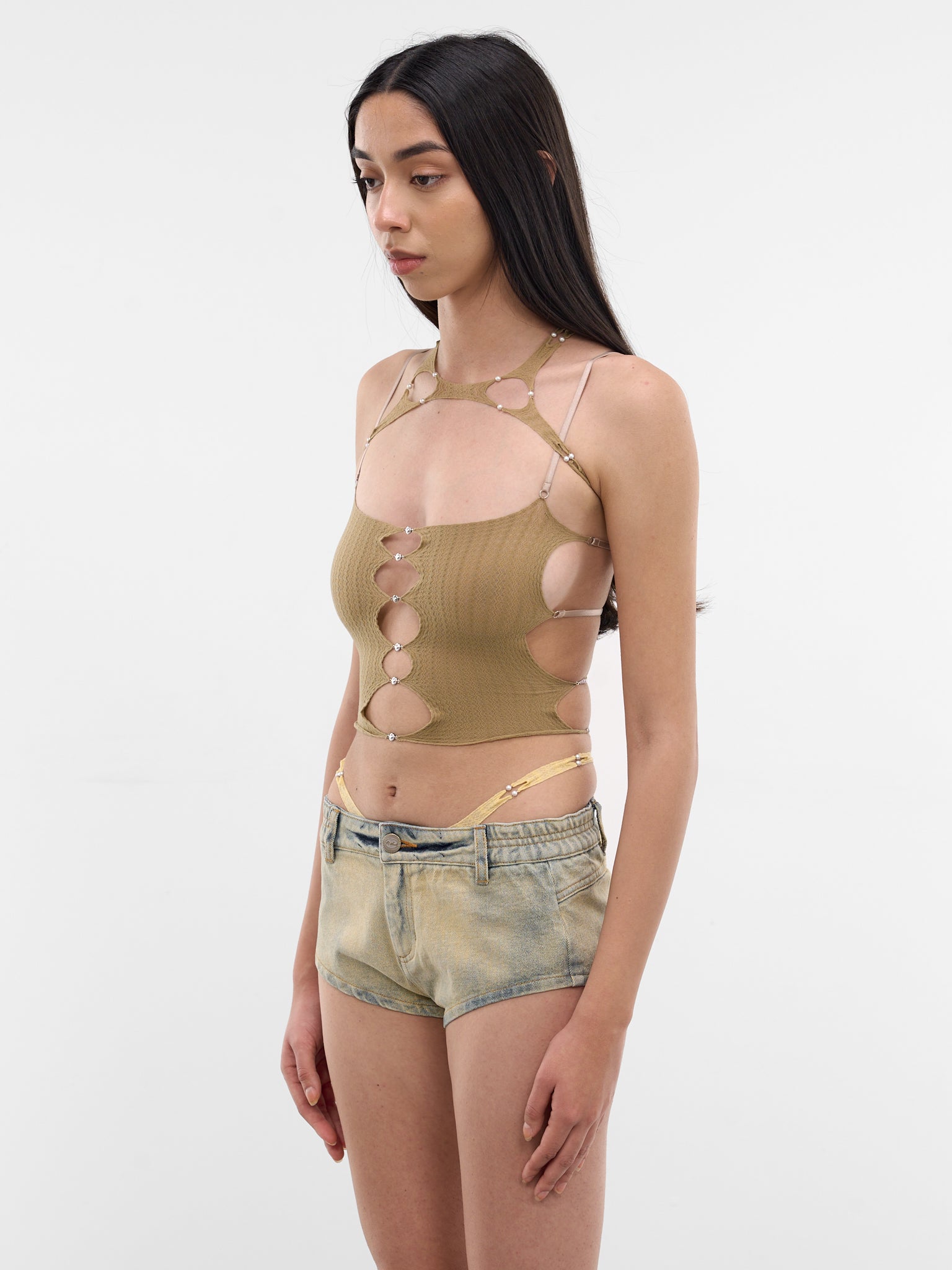 Coffee Sheer Shoulder Harness (S26SF03CO-COFFEE)
