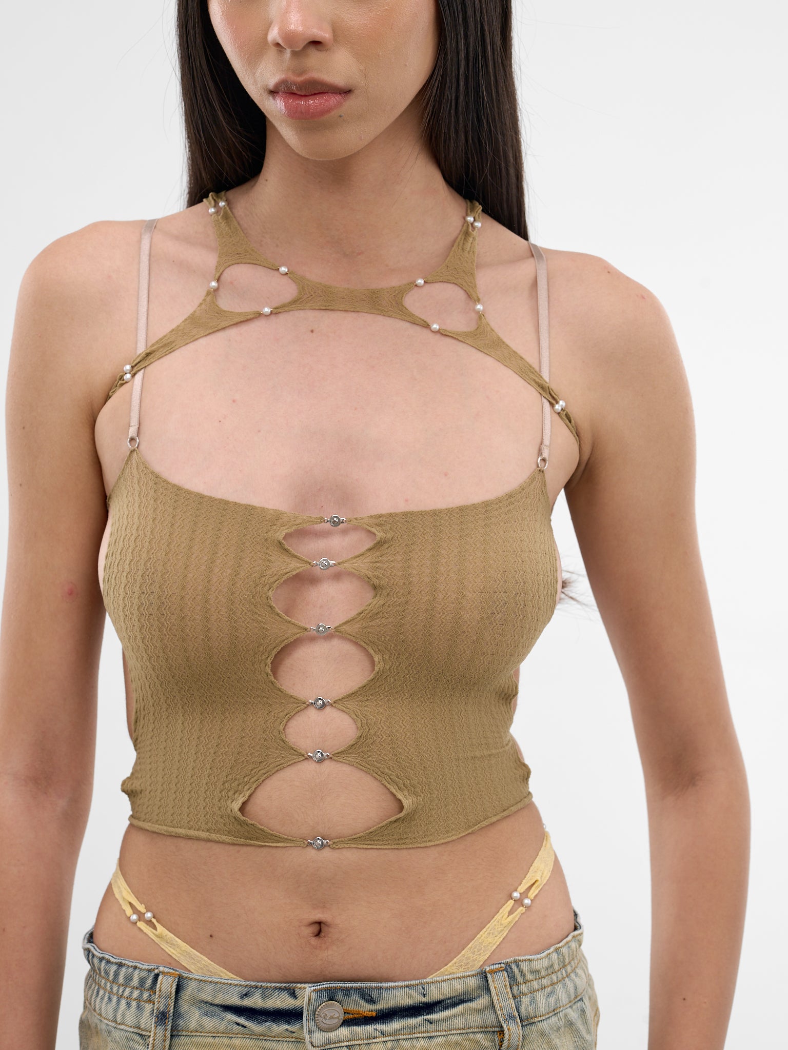 Coffee Sheer Shoulder Harness (S26SF03CO-COFFEE)