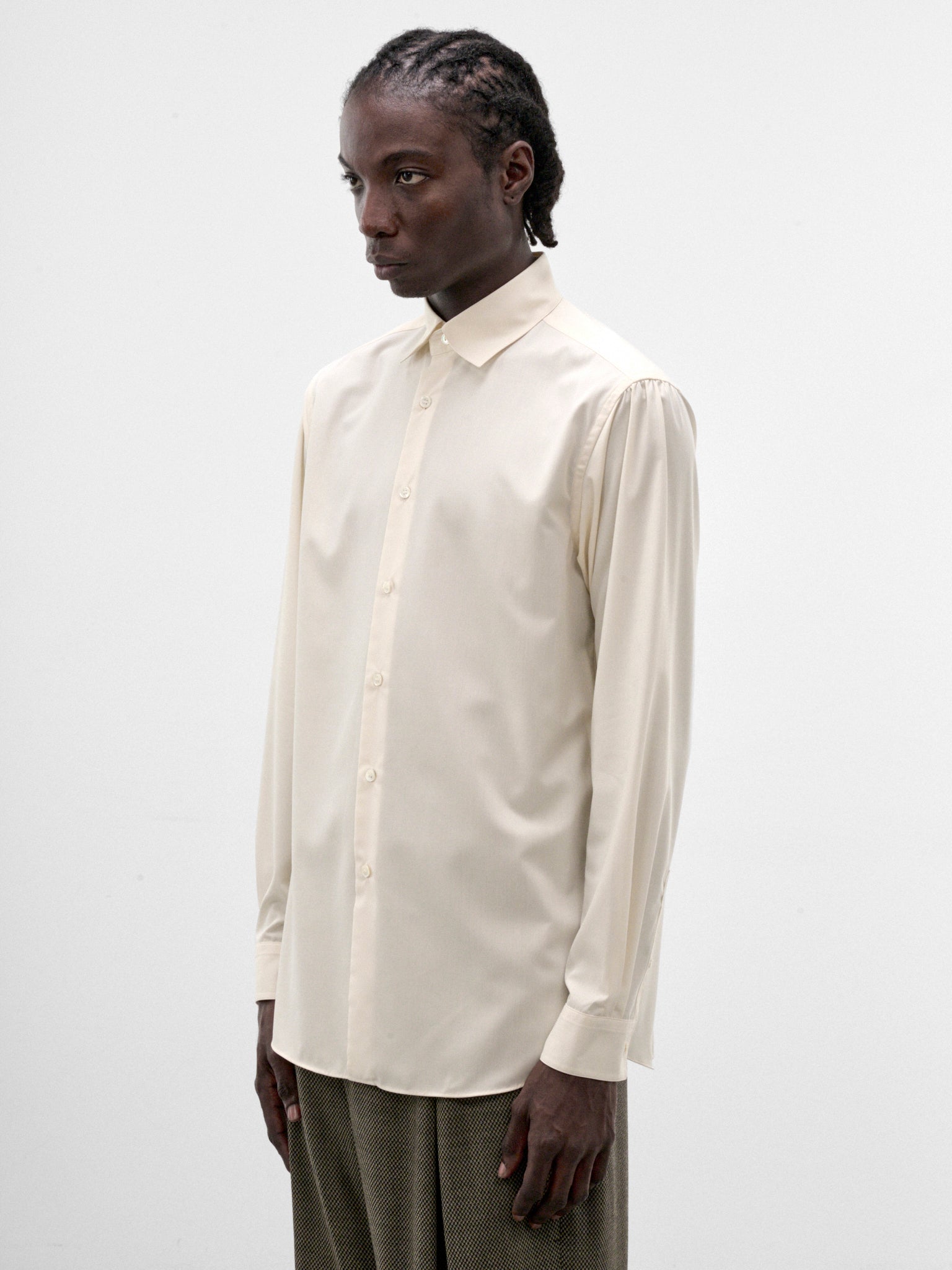 Beige Manica Camicia Dress Shirt (S26AW01SH-MANICA-BEIGE)