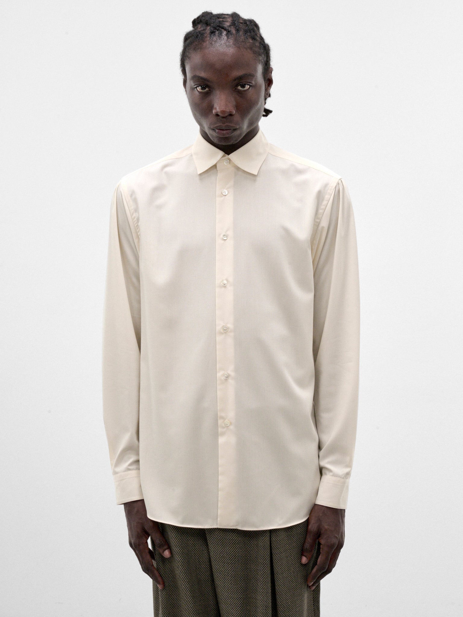 Beige Manica Camicia Dress Shirt (S26AW01SH-MANICA-BEIGE)
