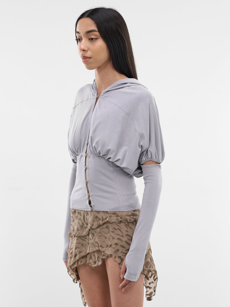 Detachable Sleeve Combo Hooded Jacket (S26WV09MB-MISTY-BLUE)