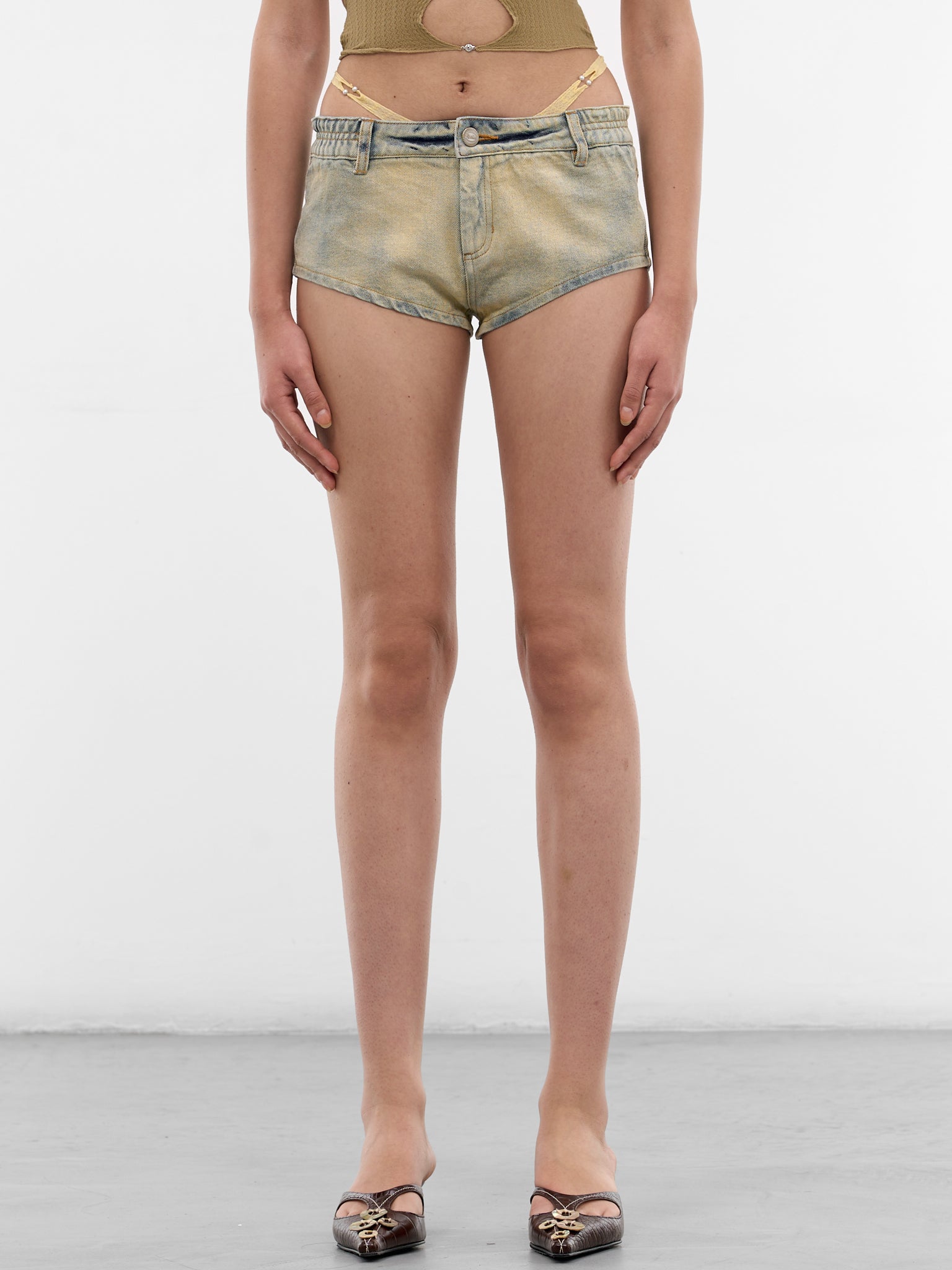 Sun-Faded Blue G-String Micro Shorts (S26WV27SU-SUN-FADED-BLUE)