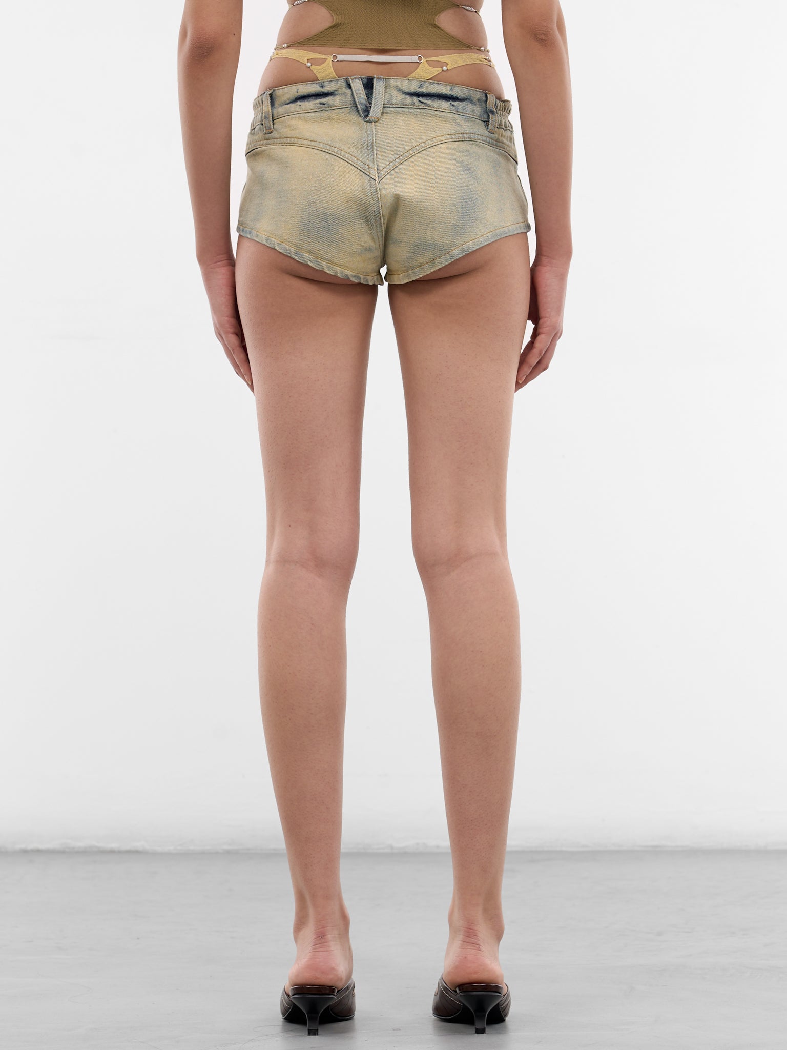 Sun-Faded Blue G-String Micro Shorts (S26WV27SU-SUN-FADED-BLUE)