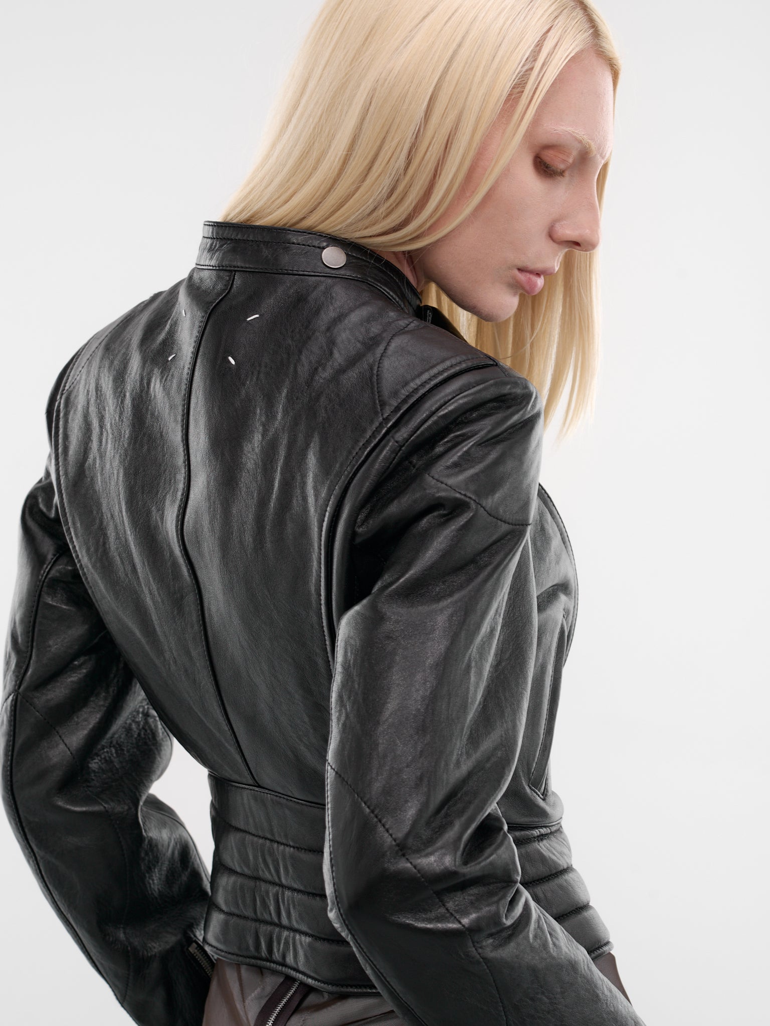 MAISON MARGIELA Leather Folded Collar Jacket | H.Lorenzo - detail 2