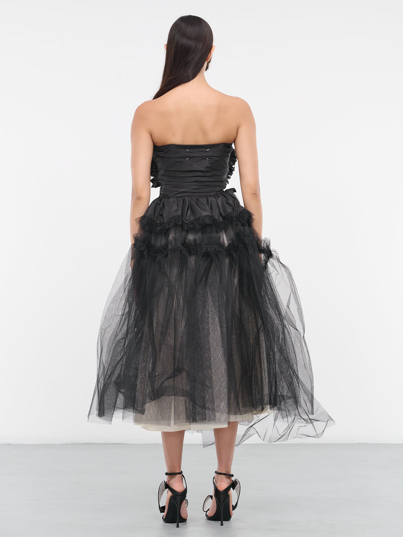 Black Deconstructed Tulle Dress (S29DD0014-S48403-900-BLACK)