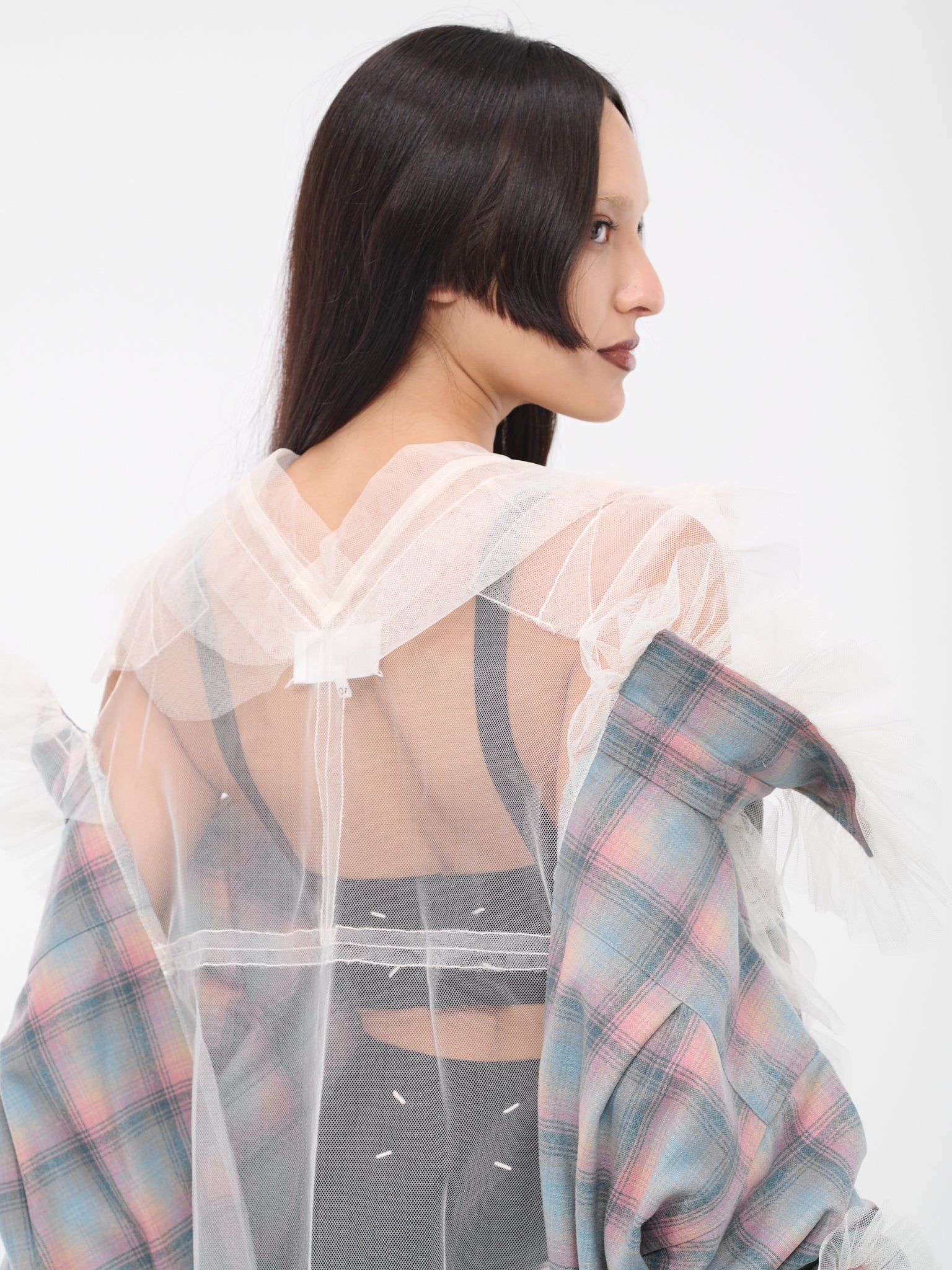 Shirt Tulle Dress (S29DT0001-S78039-001F-BROWN)