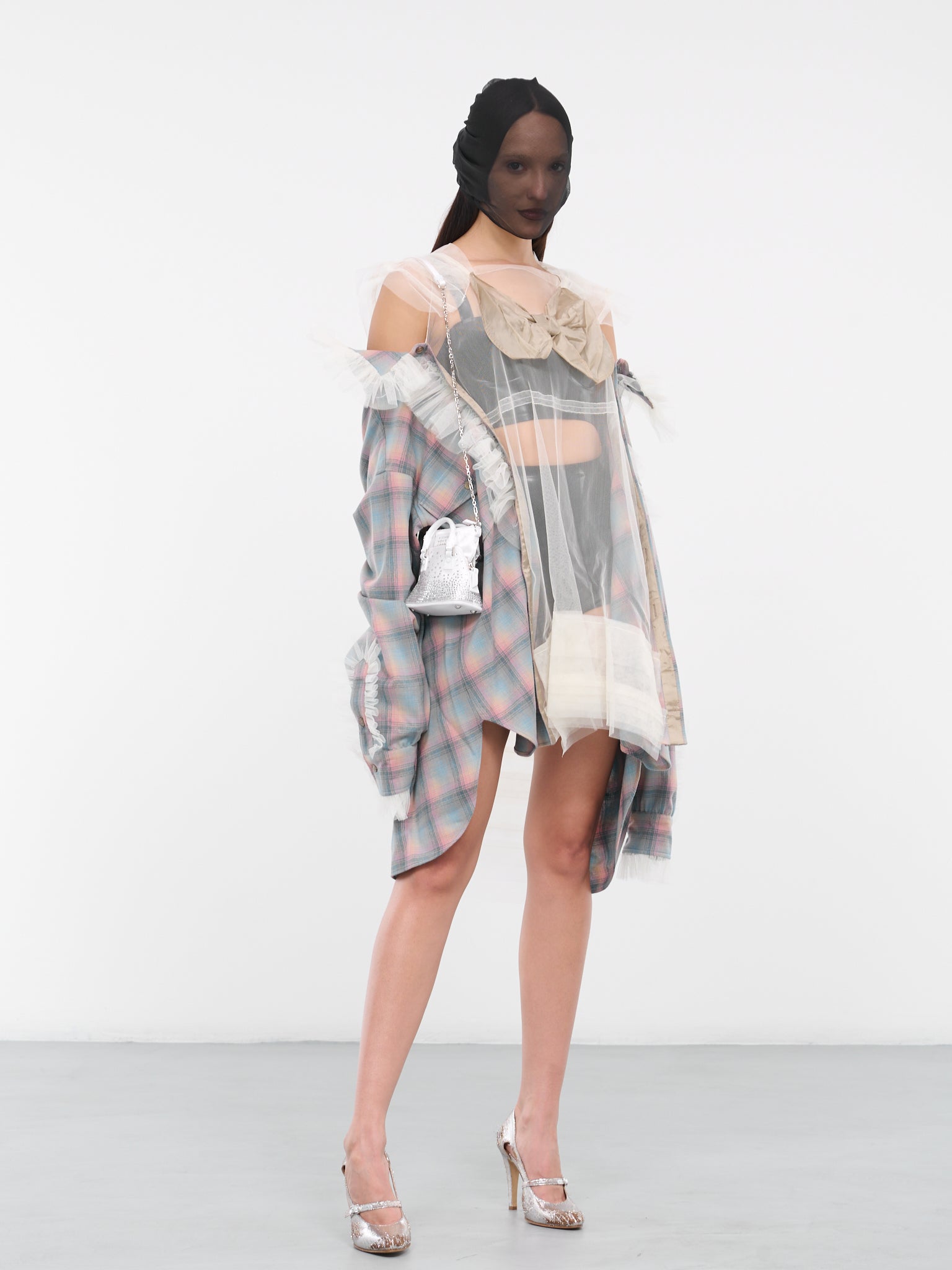 Shirt Tulle Dress (S29DT0001-S78039-001F-BROWN)