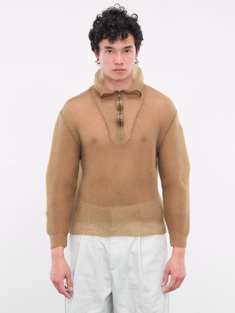 Sheer Knit Sweater (S29HL0006-MI3005-BEIGE)