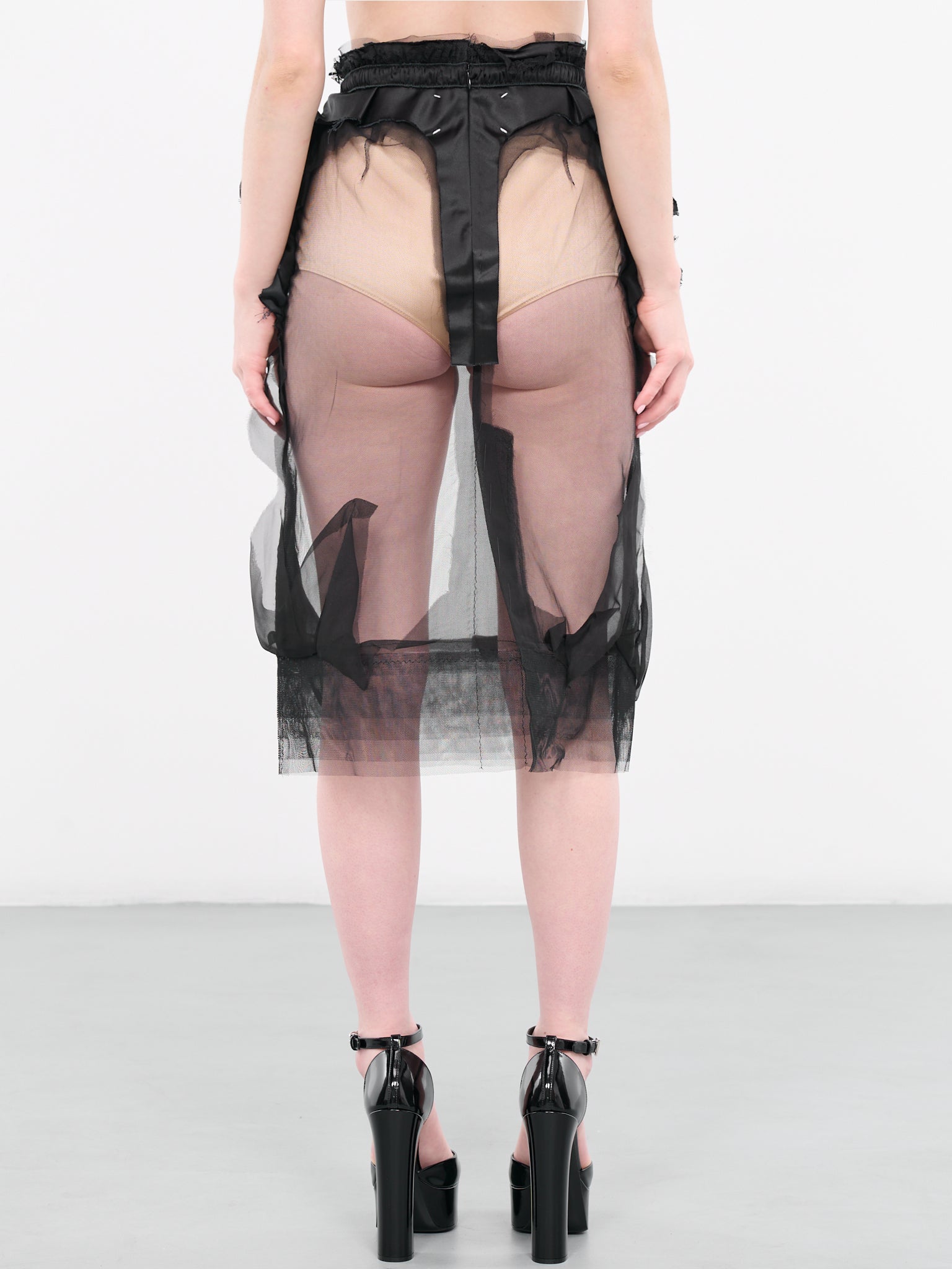 Ruffled Tulle Skirt (S29ME0003-S49543-900-BLACK)