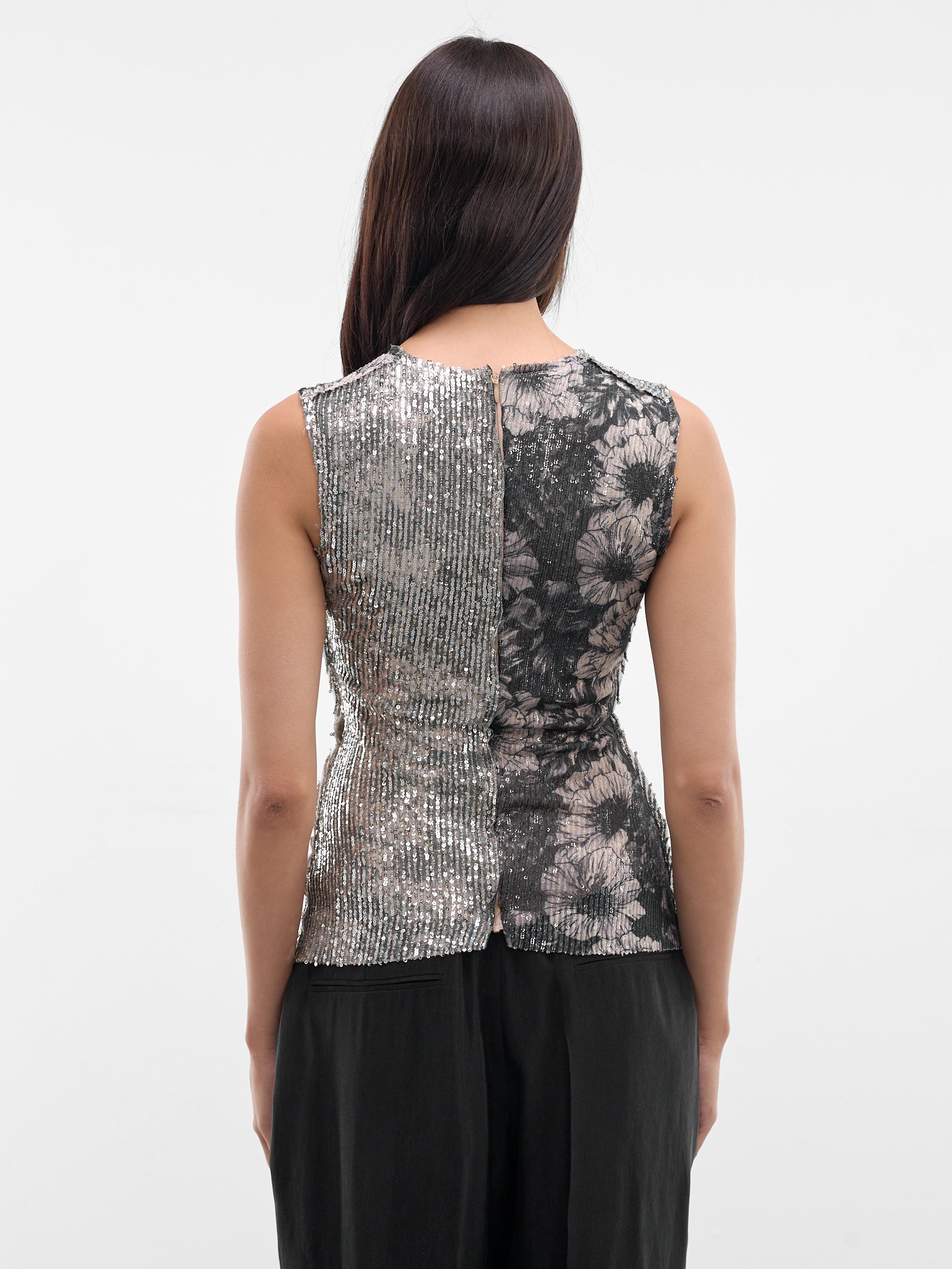 MAISON MARGIELA Sequin Floral Top | H.Lorenzo - back