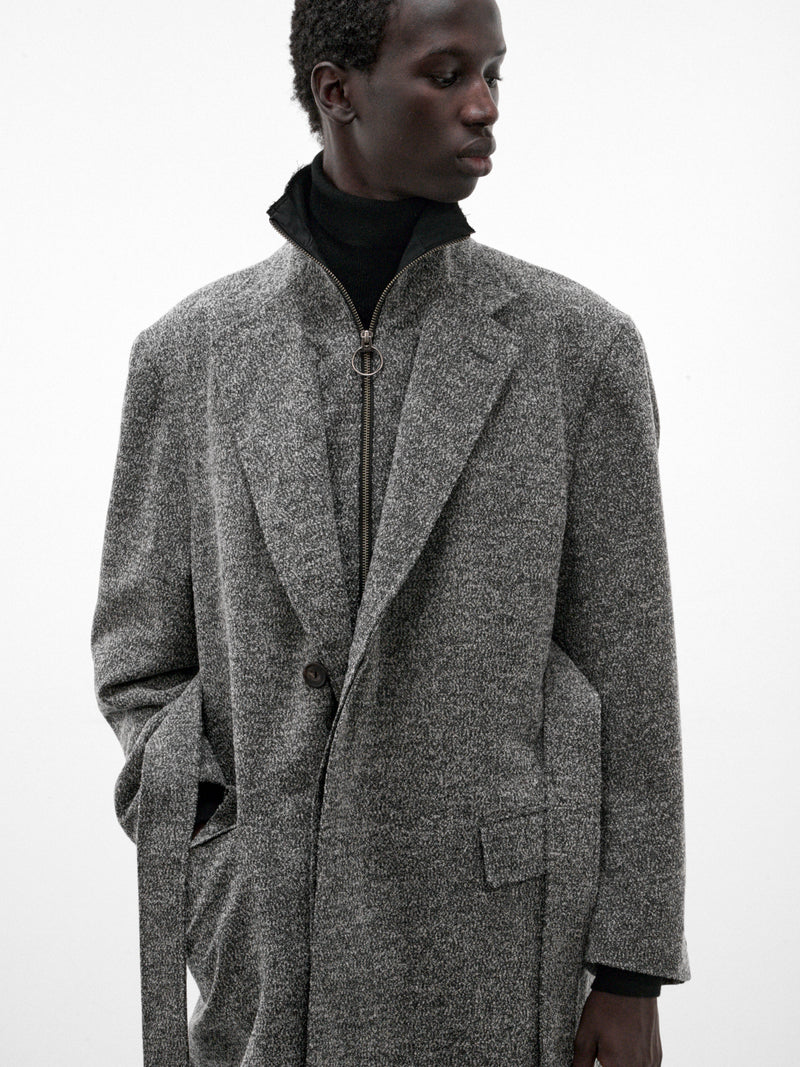 Gray Wool Overcoat (S30PD0125-GREY)