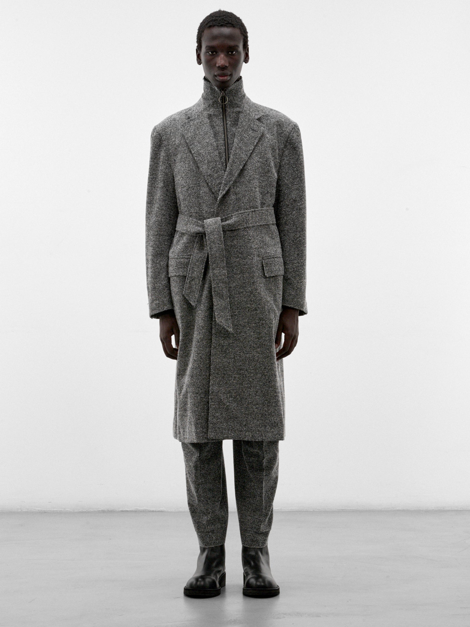 Gray Wool Overcoat (S30PD0125-GREY)
