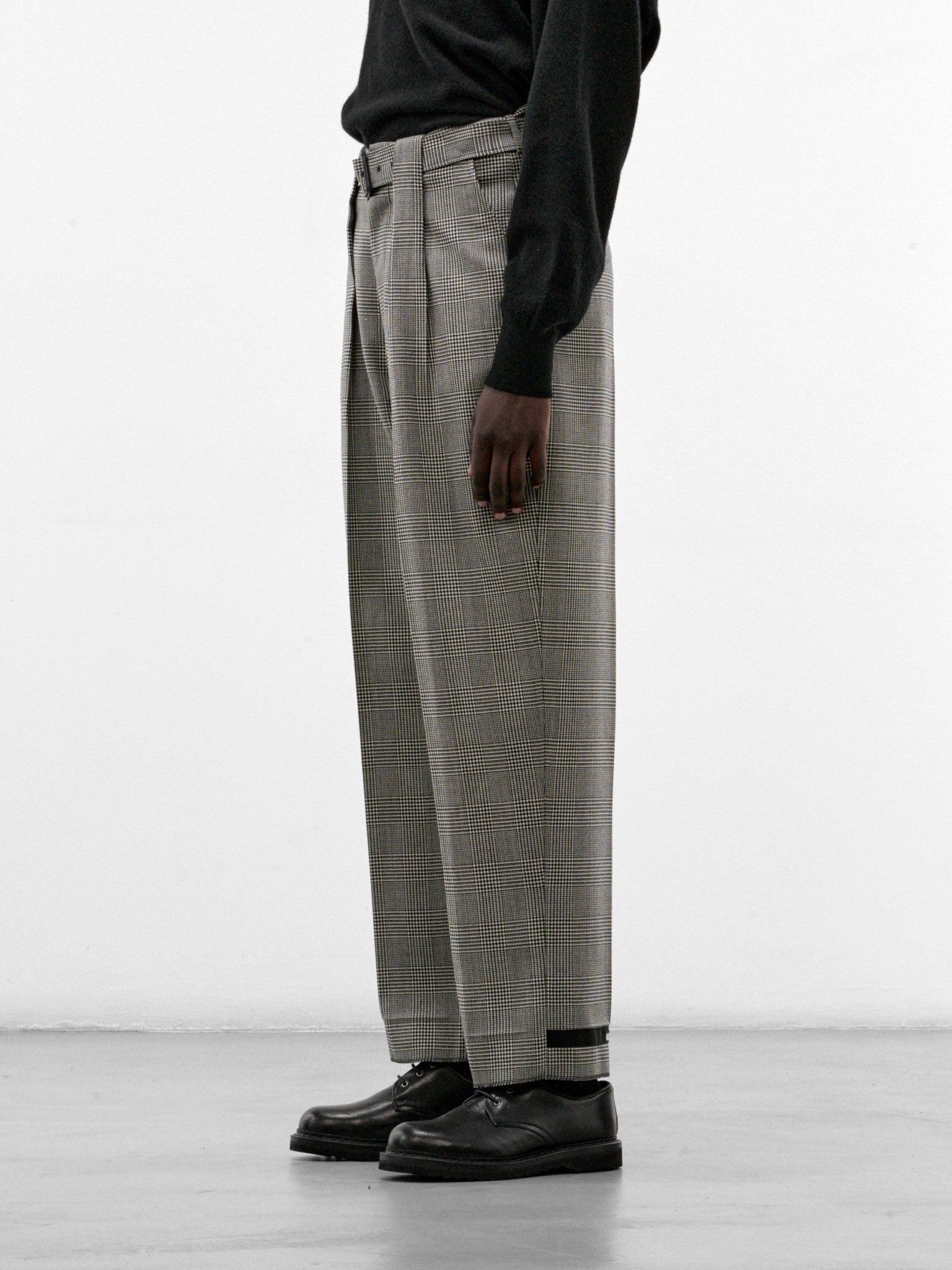 Gray Wool Pleated Straight Trousers (S30SC02B25-GREY)