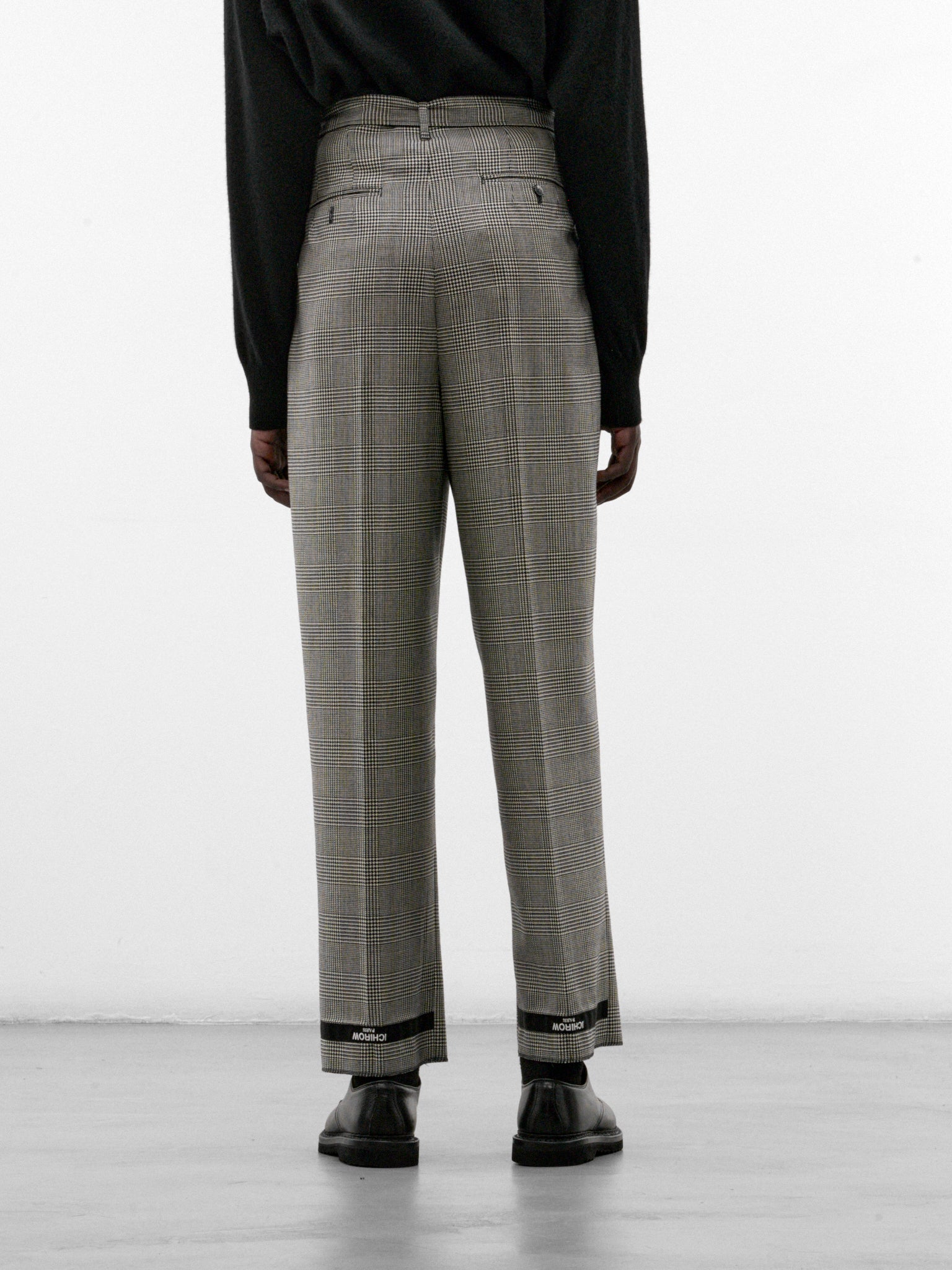 Gray Wool Pleated Straight Trousers (S30SC02B25-GREY)