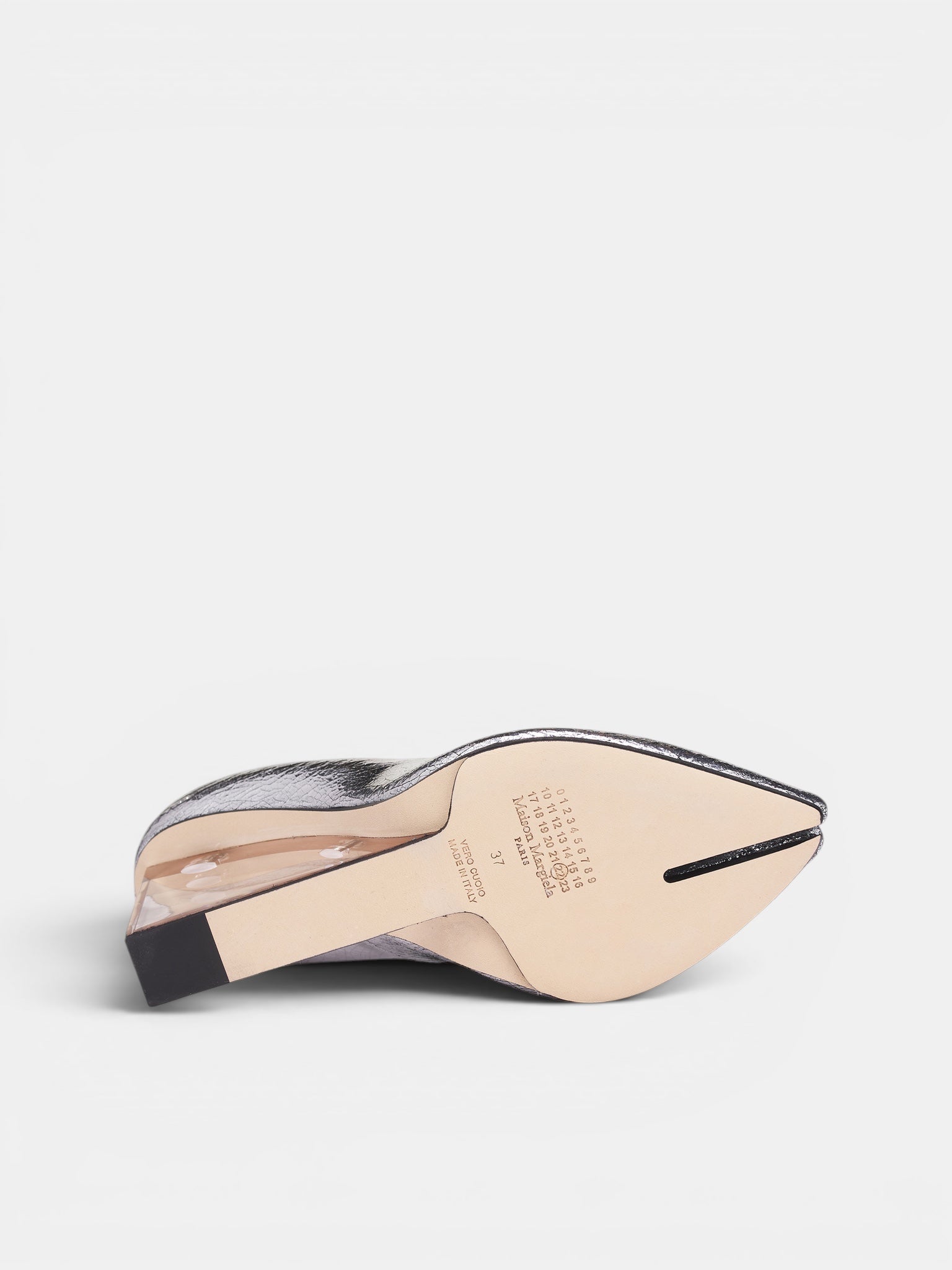 Silver Tabi Claw Plexi Pump (S39WL0187-P5016-T9002-METALLIC)