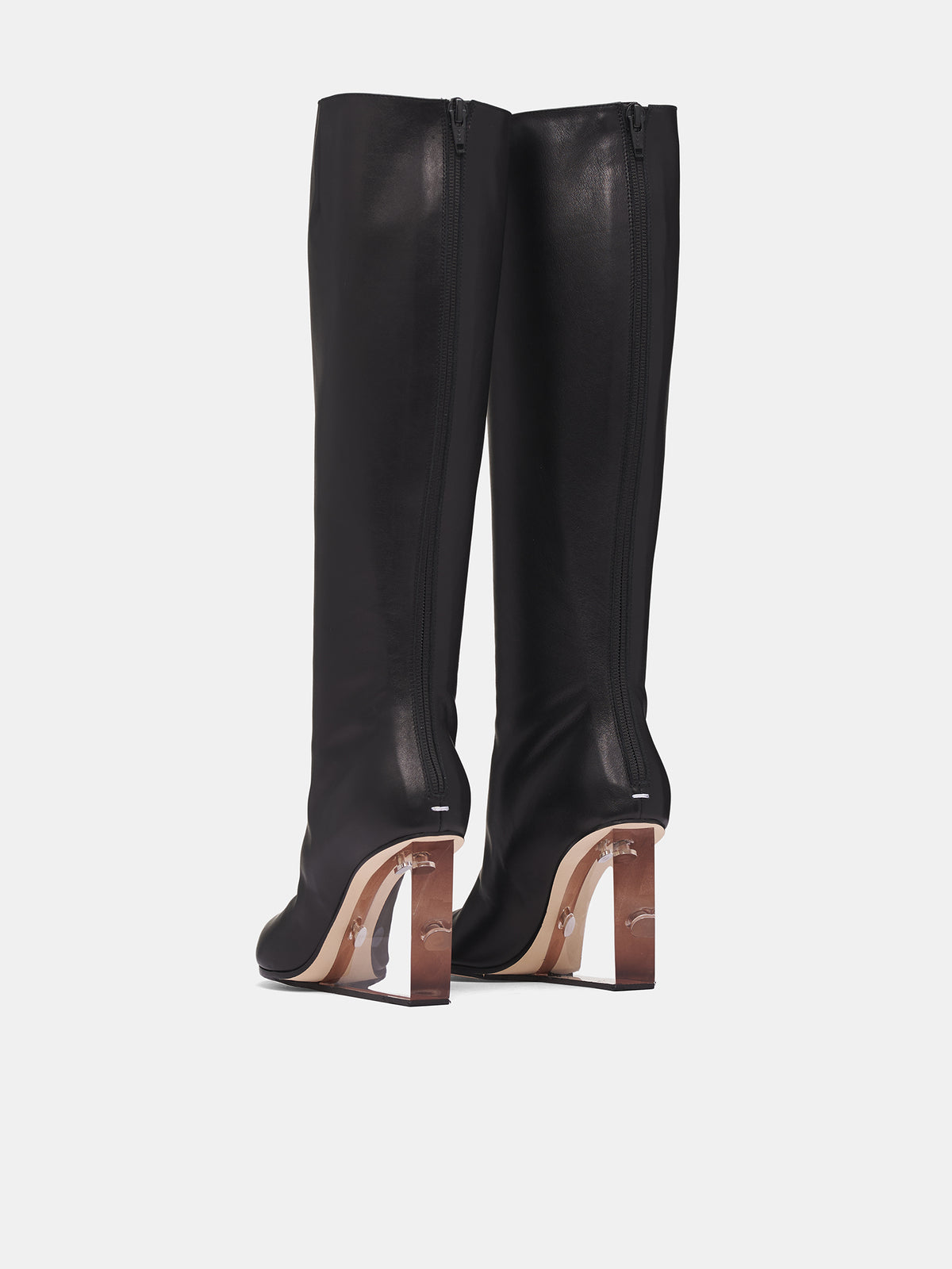Black Tabi Claw Plexi Boots (S39WW0076-P7700-T8013-BLACK)
