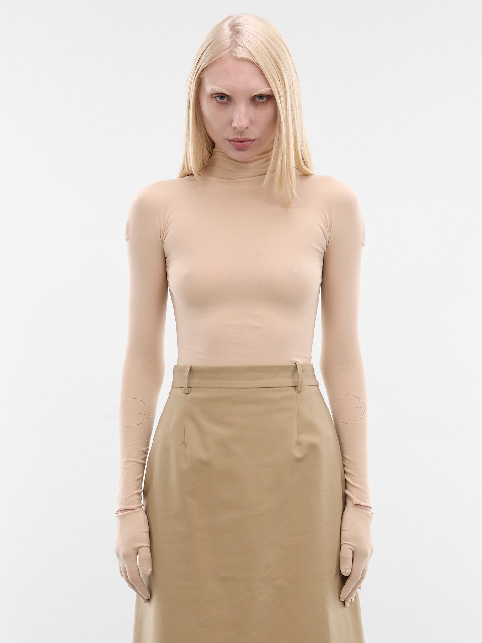 Nude Nylon Gloved Collant Top (S4-M-4012-1024-NUDE)