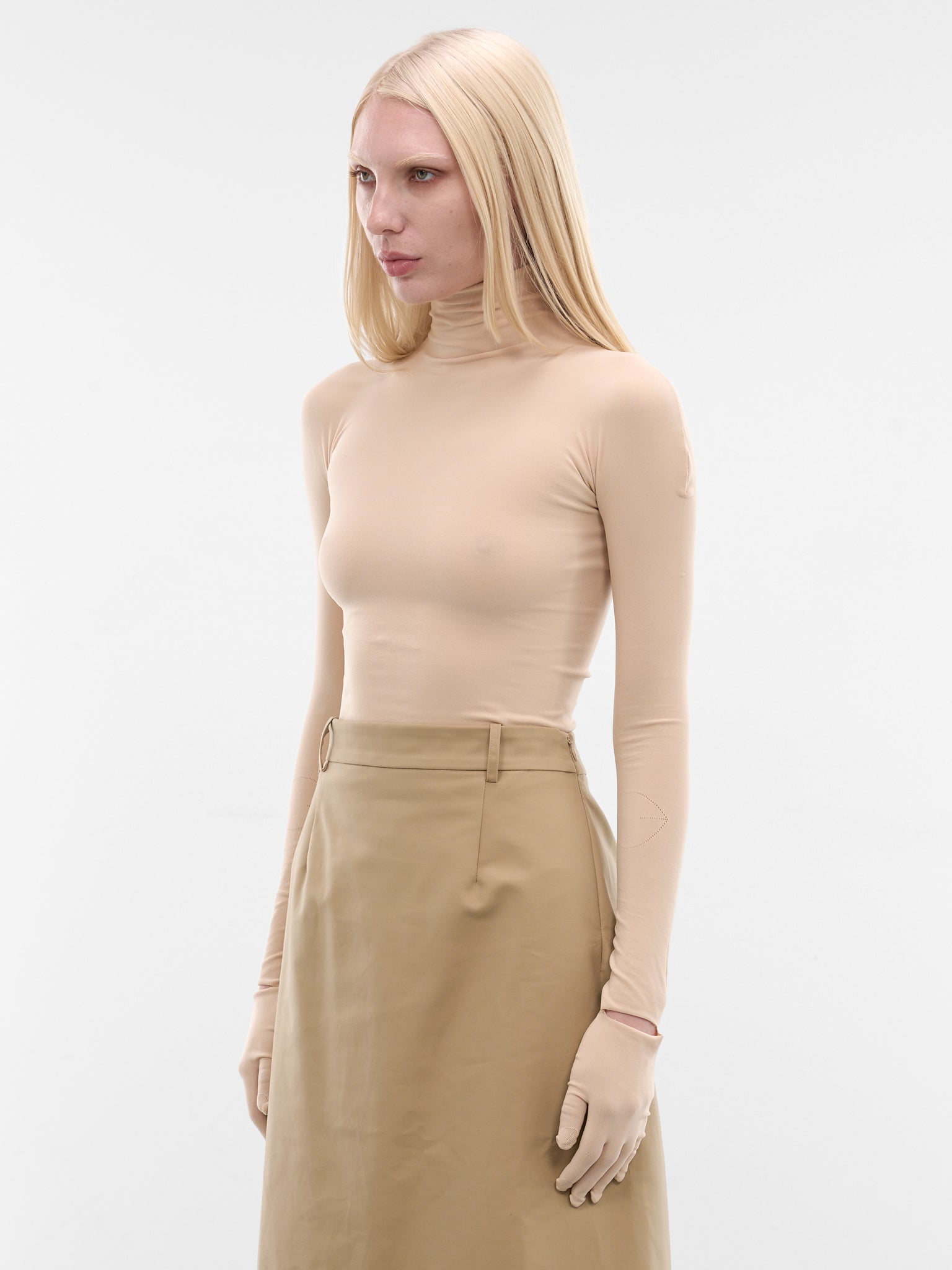 Nude Nylon Gloved Collant Top (S4-M-4012-1024-NUDE)