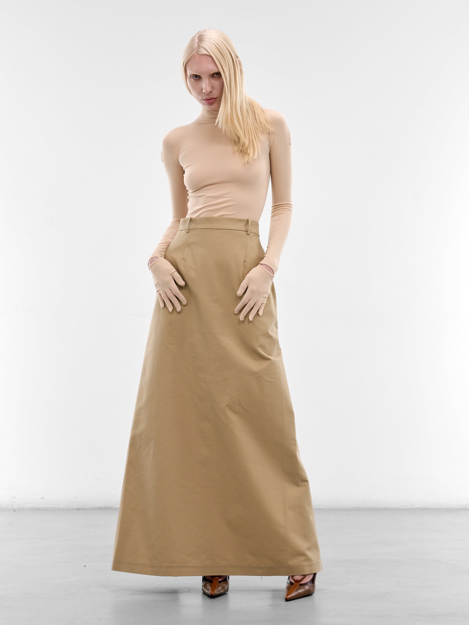 Nude Nylon Gloved Collant Top (S4-M-4012-1024-NUDE)